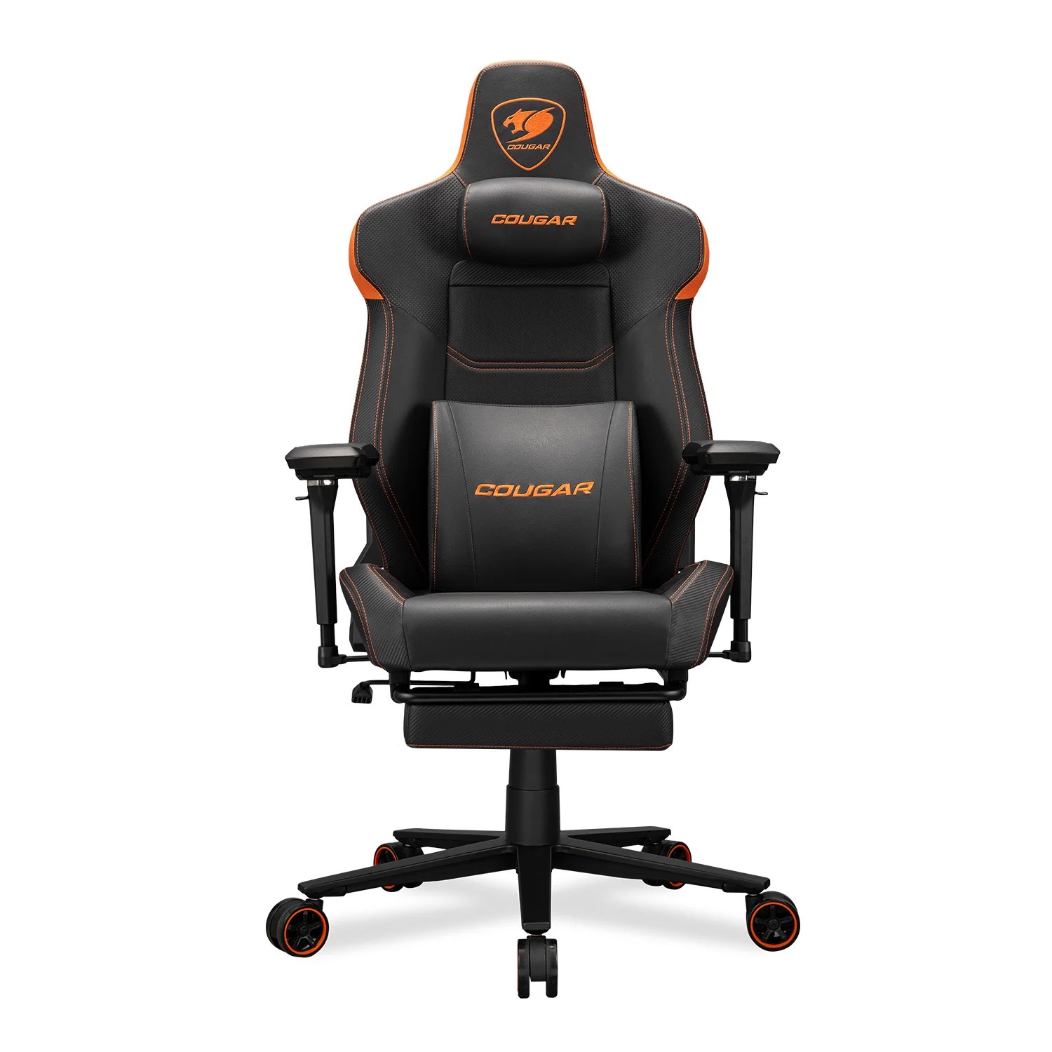 Cougar Armor EVO M | Gaming Chair with 5D Armrests & Footrest | Orange/Black