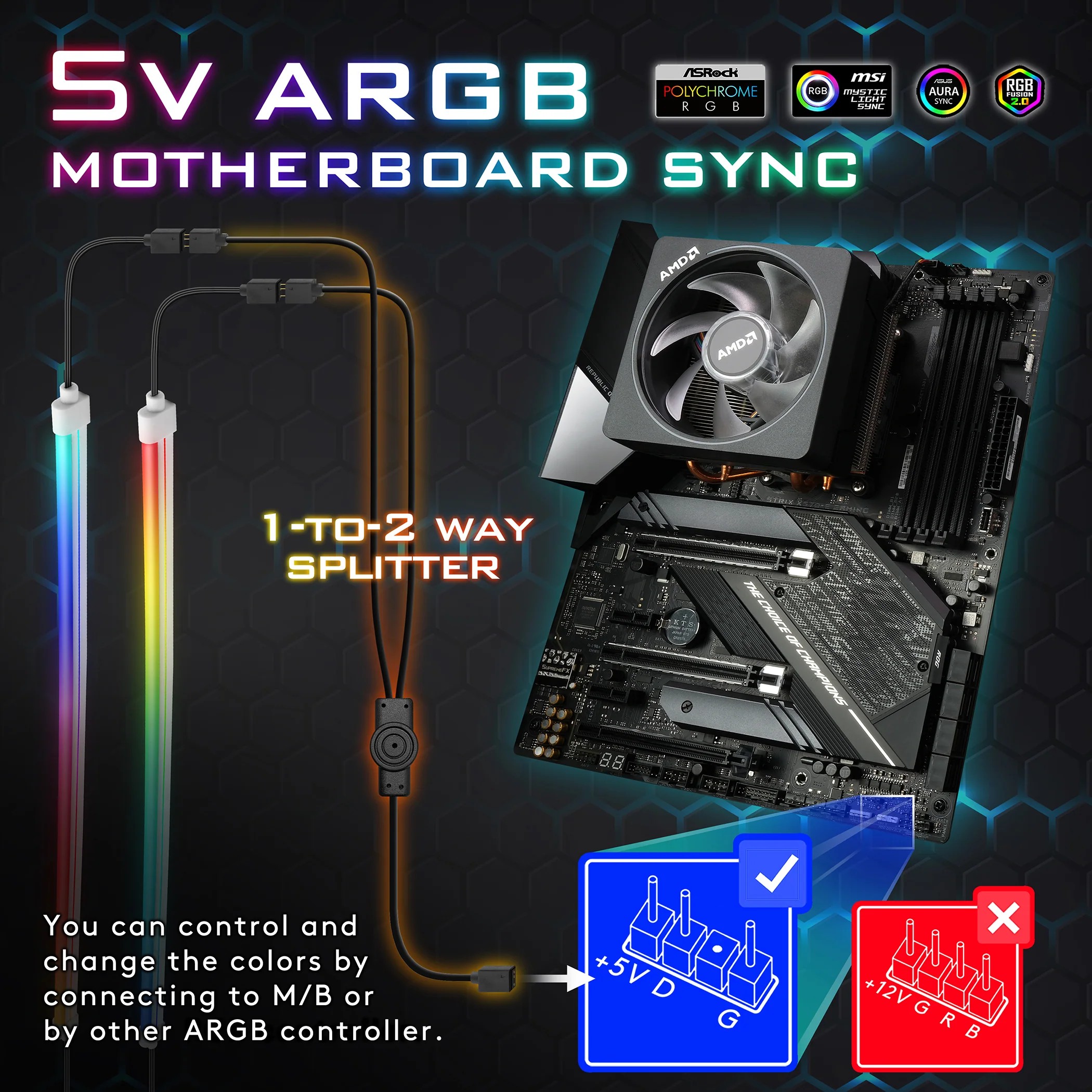 EZDIY Premium NEON LED STRIPS-2x 400mm - additional product image 4