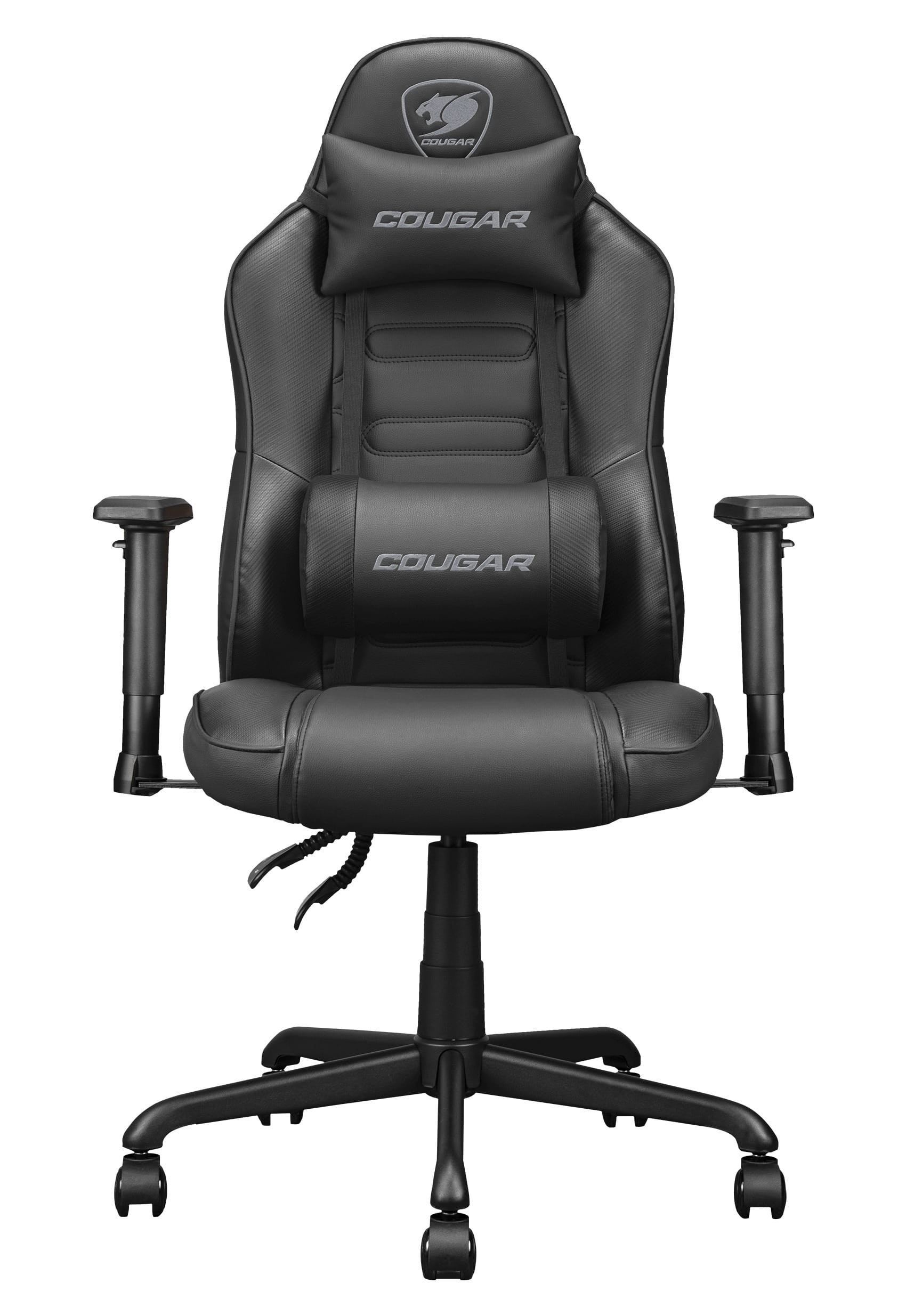 Cougar Fusion S | Compact Gaming Chair with 3D Curved Lumbar Support | Black