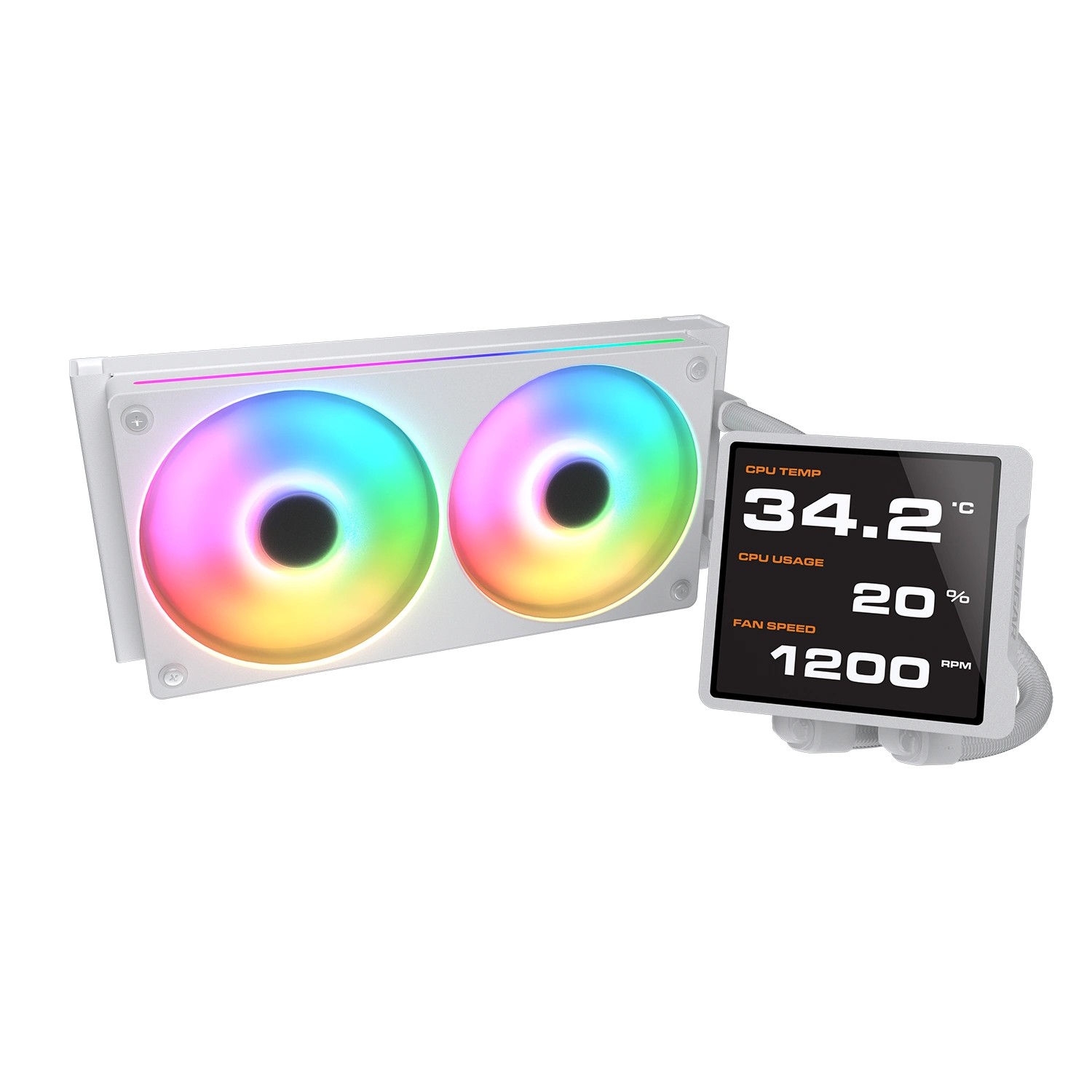 Cougar Poseidon Vistek Pro ARGB 240mm AIO CPU Cooler (White) - additional product image 2