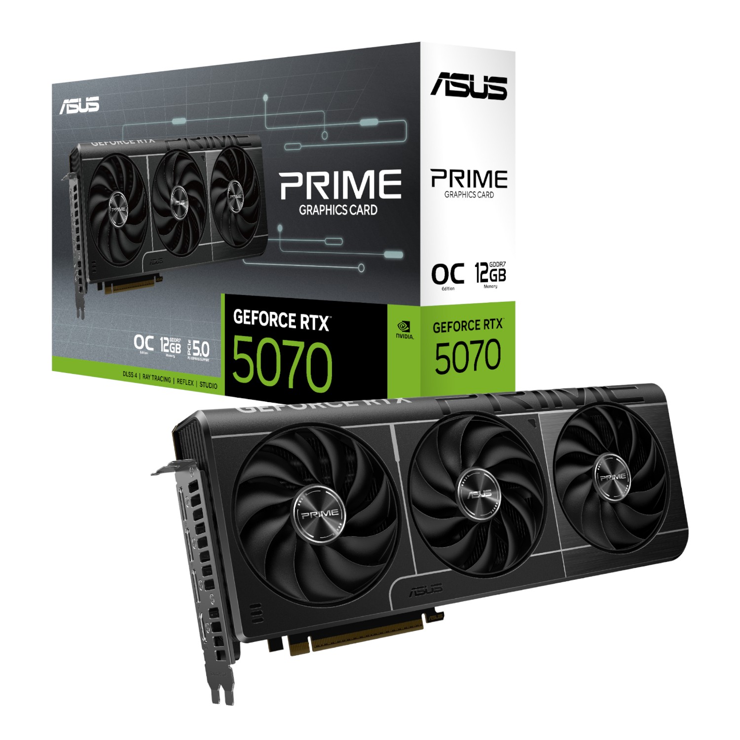 ASUS PRIME GeForce RTX™ 5070 12GB GDDR7 OC 12GB Graphics Card - ASUS product image
