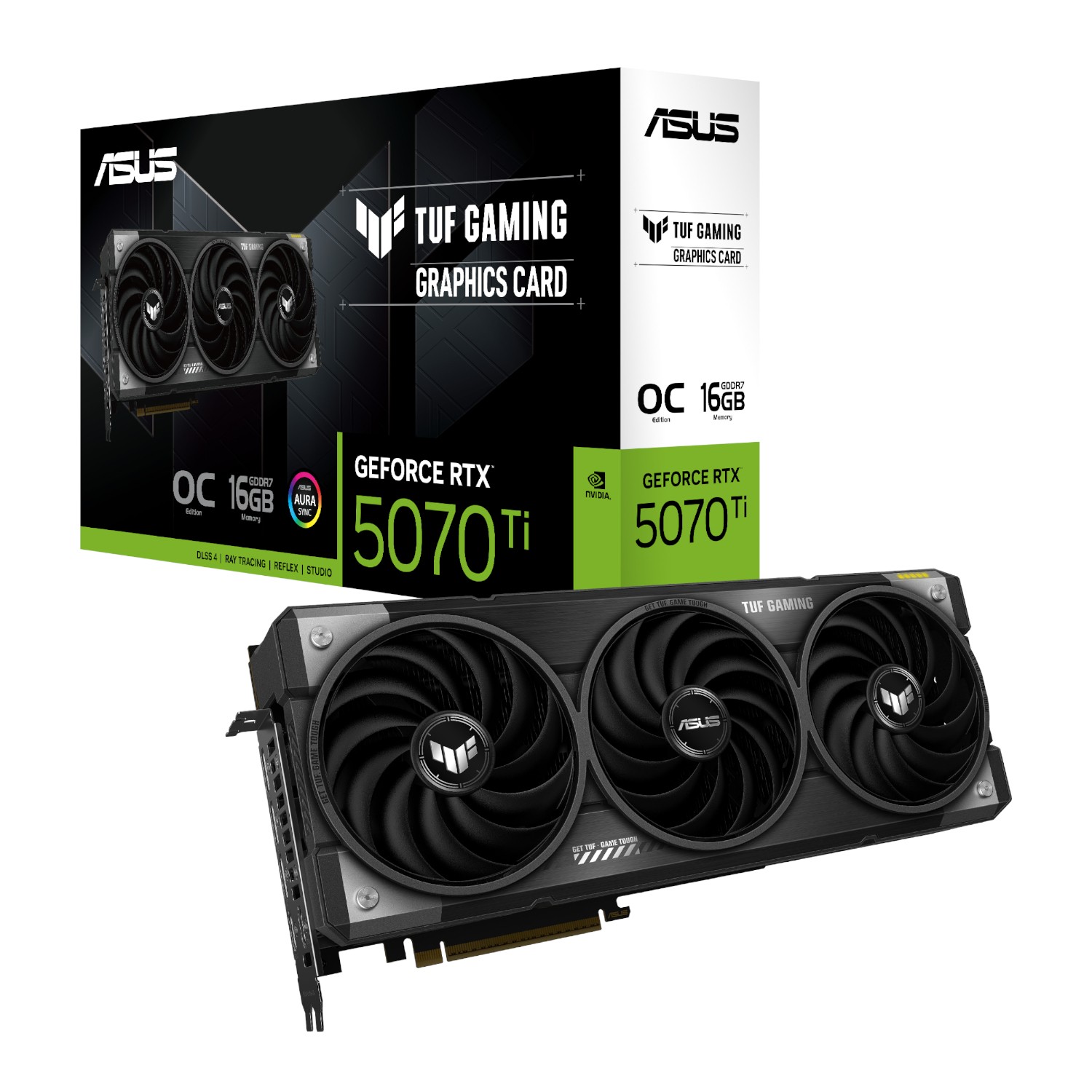 Asus TUF Gaming GeForce RTX 5070 Ti 16GB GDDR7 OC Graphics Card - ASUS product image