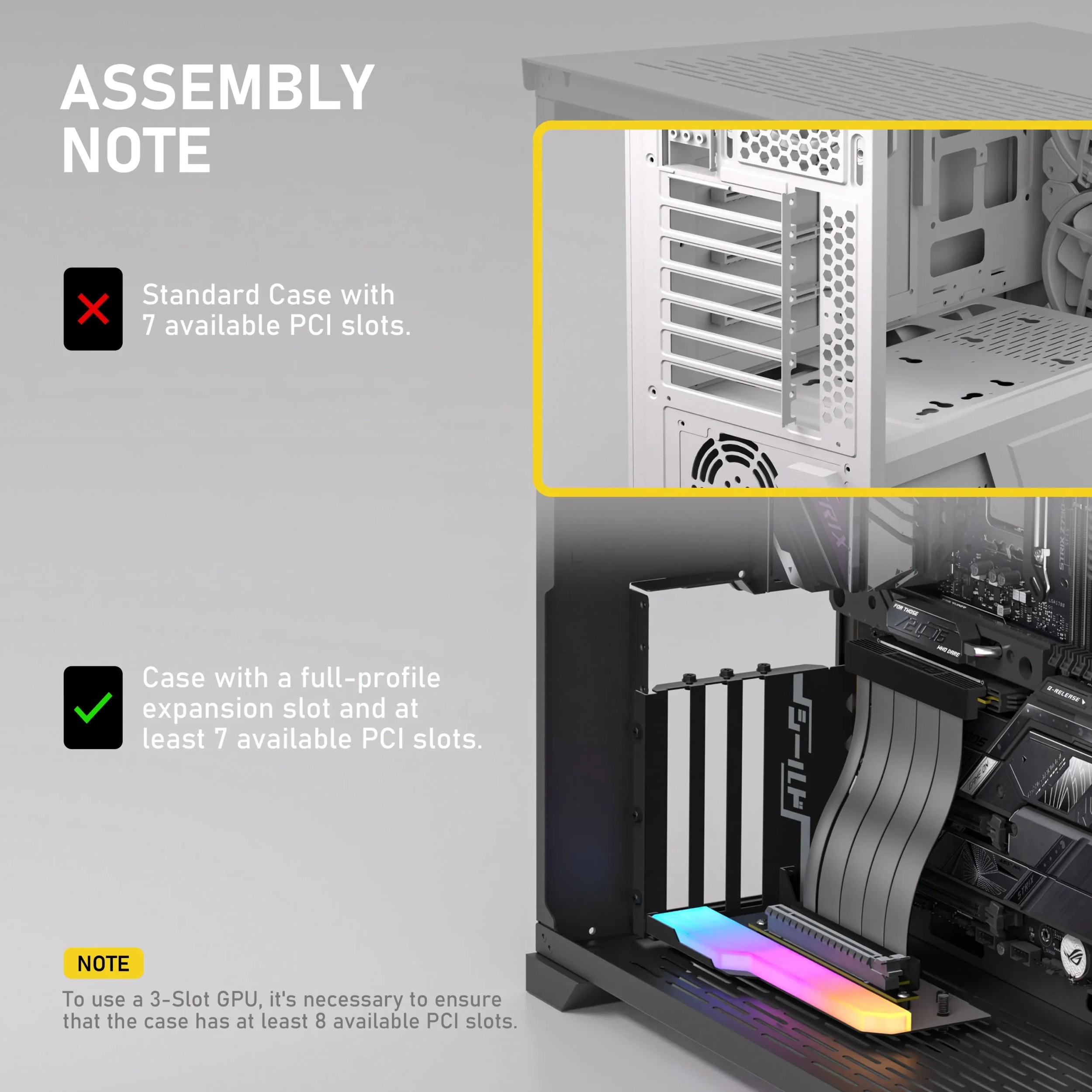 EZDIY Vertical GPU Mount with High-Speed PCIE 4.0 Riser Cable, ARGB Module, 115mm/4.52in Flexible Extension, 90 Degree Connector, Only Compatible to Full-Opened PCIe Slots-Black - additional product image 7