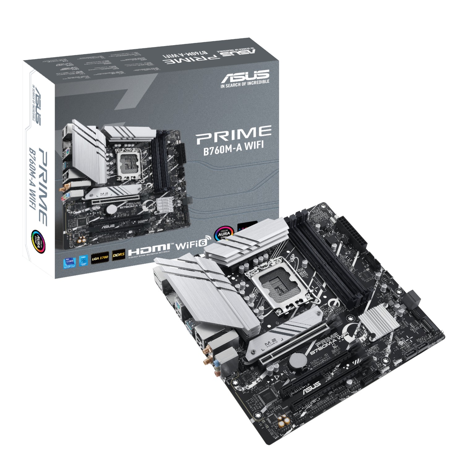 Asus PRIME B760M-A WIFI Intel LGA1700 M-ATX Motherboard - ASUS product image