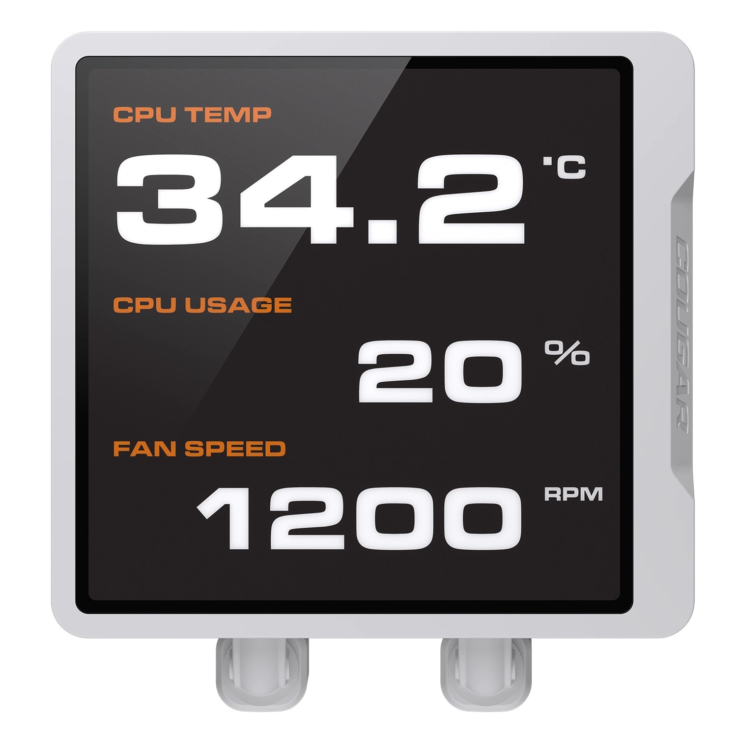 Cougar Poseidon Vistek Pro ARGB 360 AIO CPU Cooler (White | 3.95" LCD) - additional product image 4