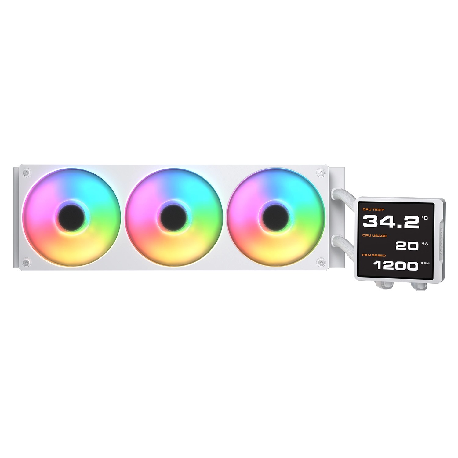 Cougar Poseidon Vistek Pro ARGB 360 AIO CPU Cooler (White | 3.95" LCD) - additional product image 3