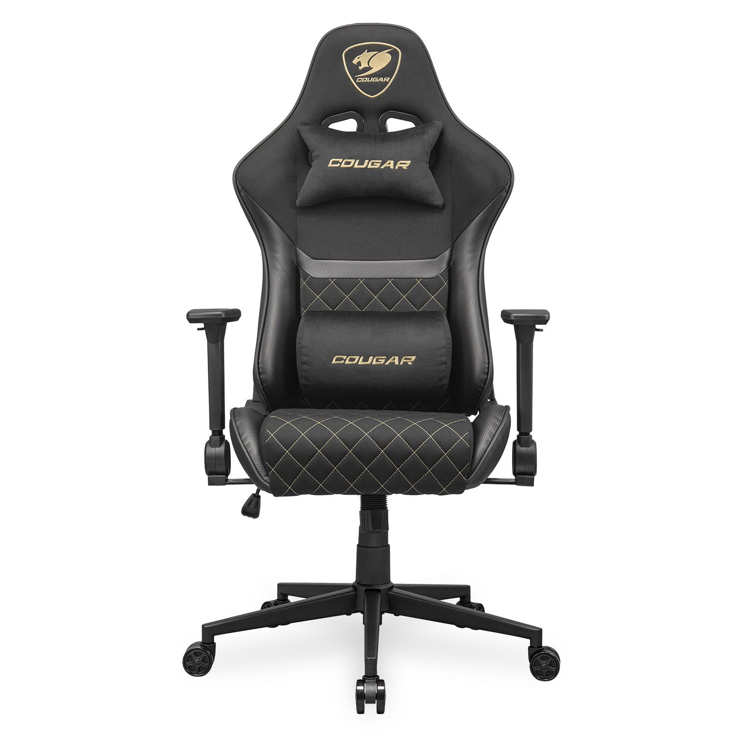 Cougar Armor One V2 F | Woven Fabric Gaming Chair with 4D Folding Armrests | Gold