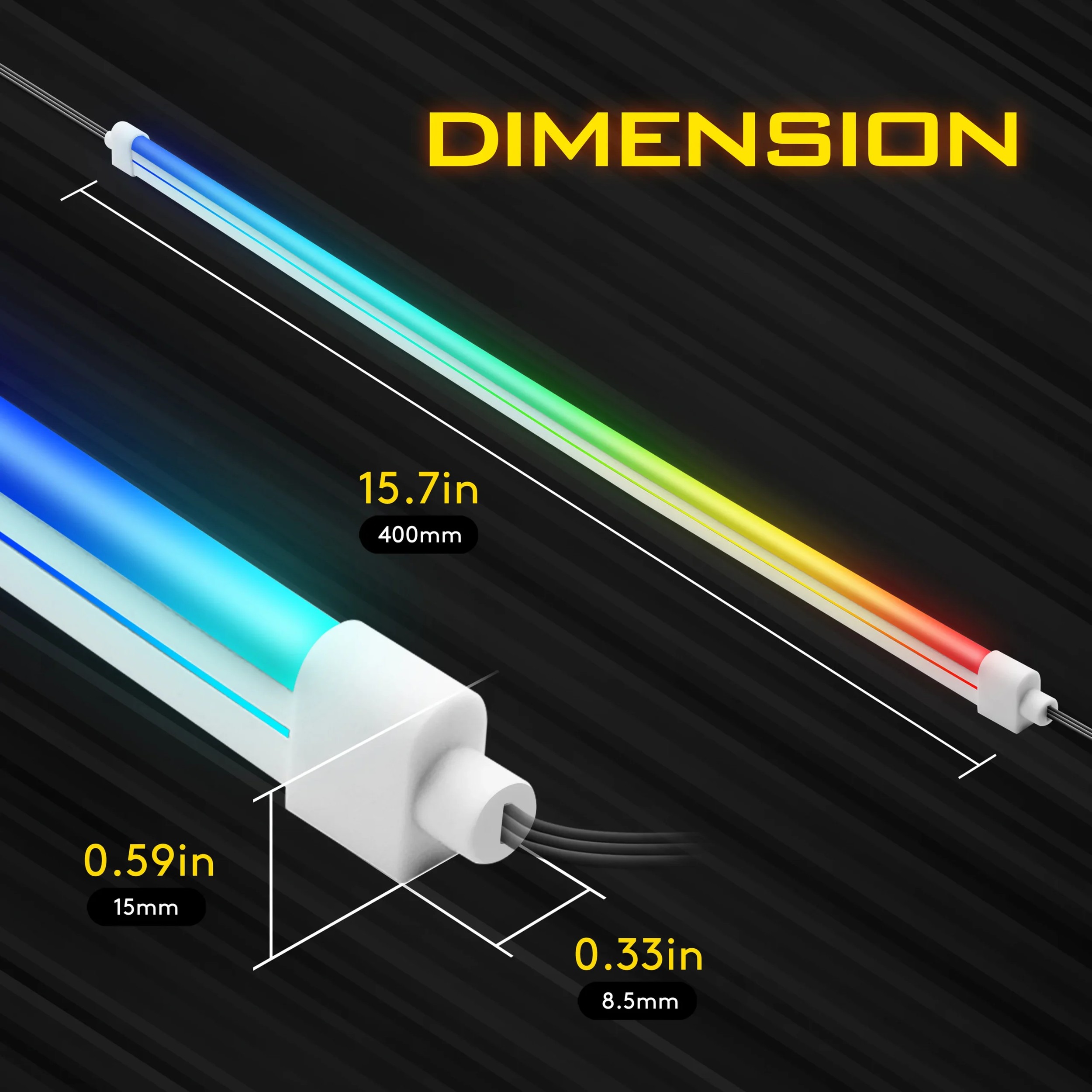 EZDIY Premium NEON LED STRIPS-2x 400mm - additional product image 5