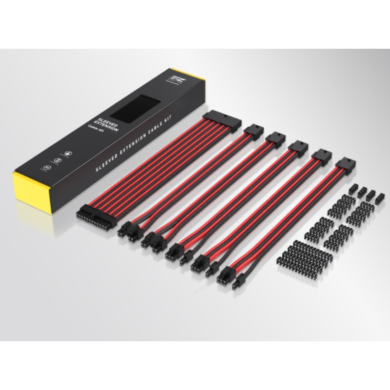EZDIY 16AWG PSU Cable Extension 6 Cables V2-Black/Red - additional product image 14