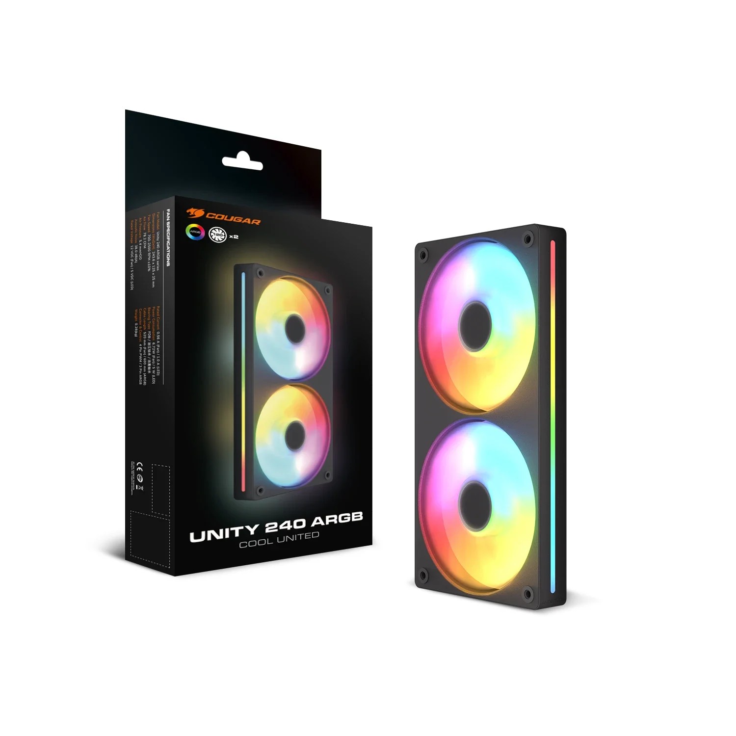 Cougar COOLING RGB FAN Unity240-RW ARGB - COUGAR product image