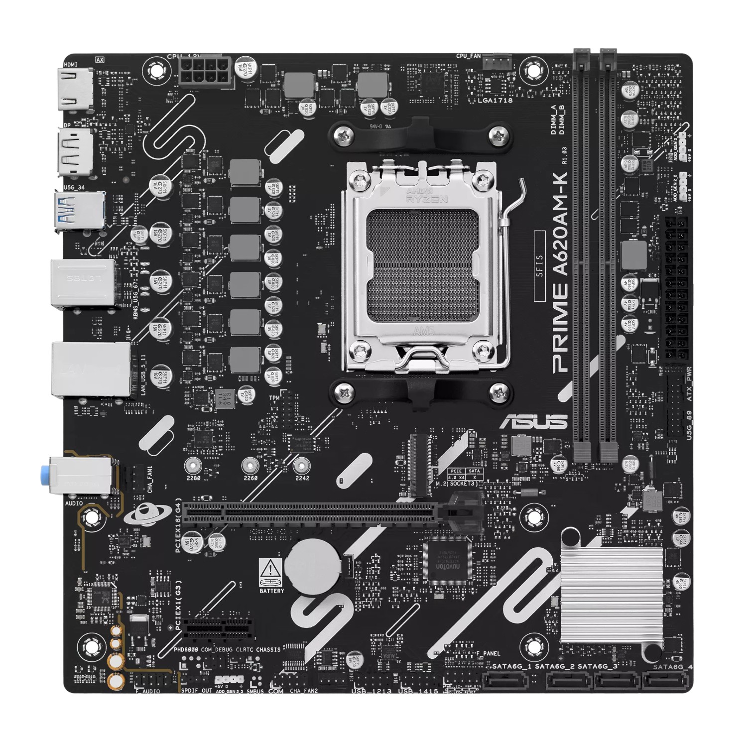 Asus PRIME A620AM-K AM5 M-ATX Motherboard - additional product image 2