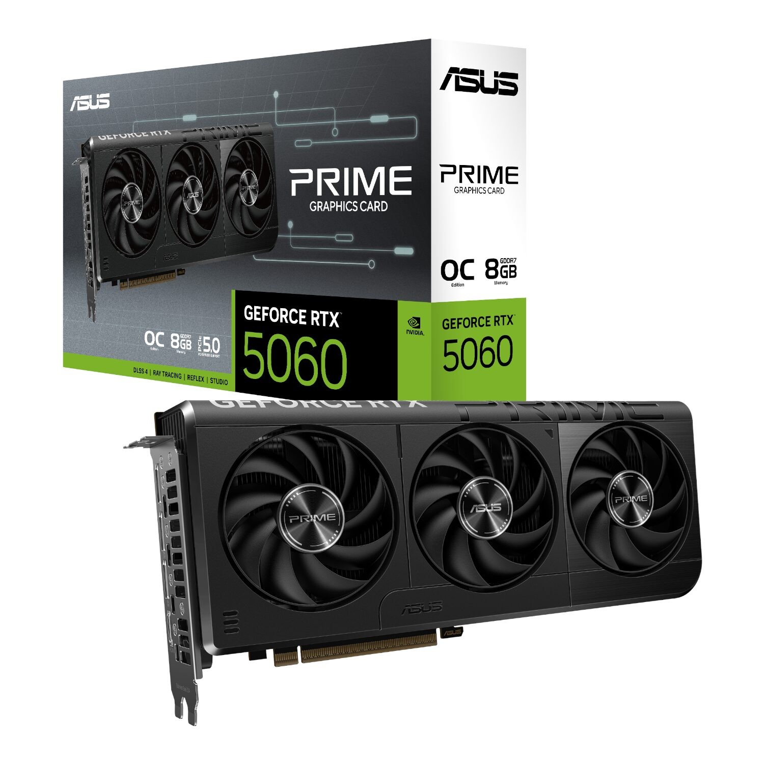 ASUS PRIME GeForce RTX 5060 OC 8GB GDDR7 GPU – SFF-Ready Graphics Card - ASUS product image
