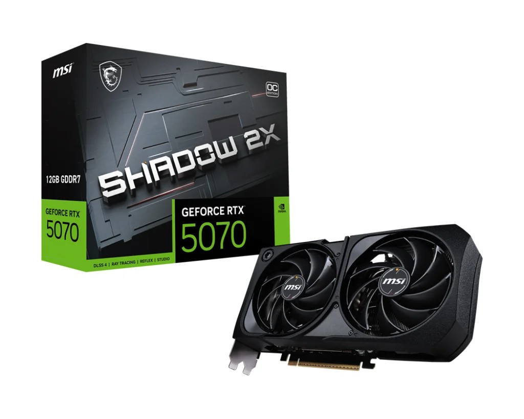 MSI GeForce RTX 5070 SHADOW 2X OC 12GB Graphics Card
