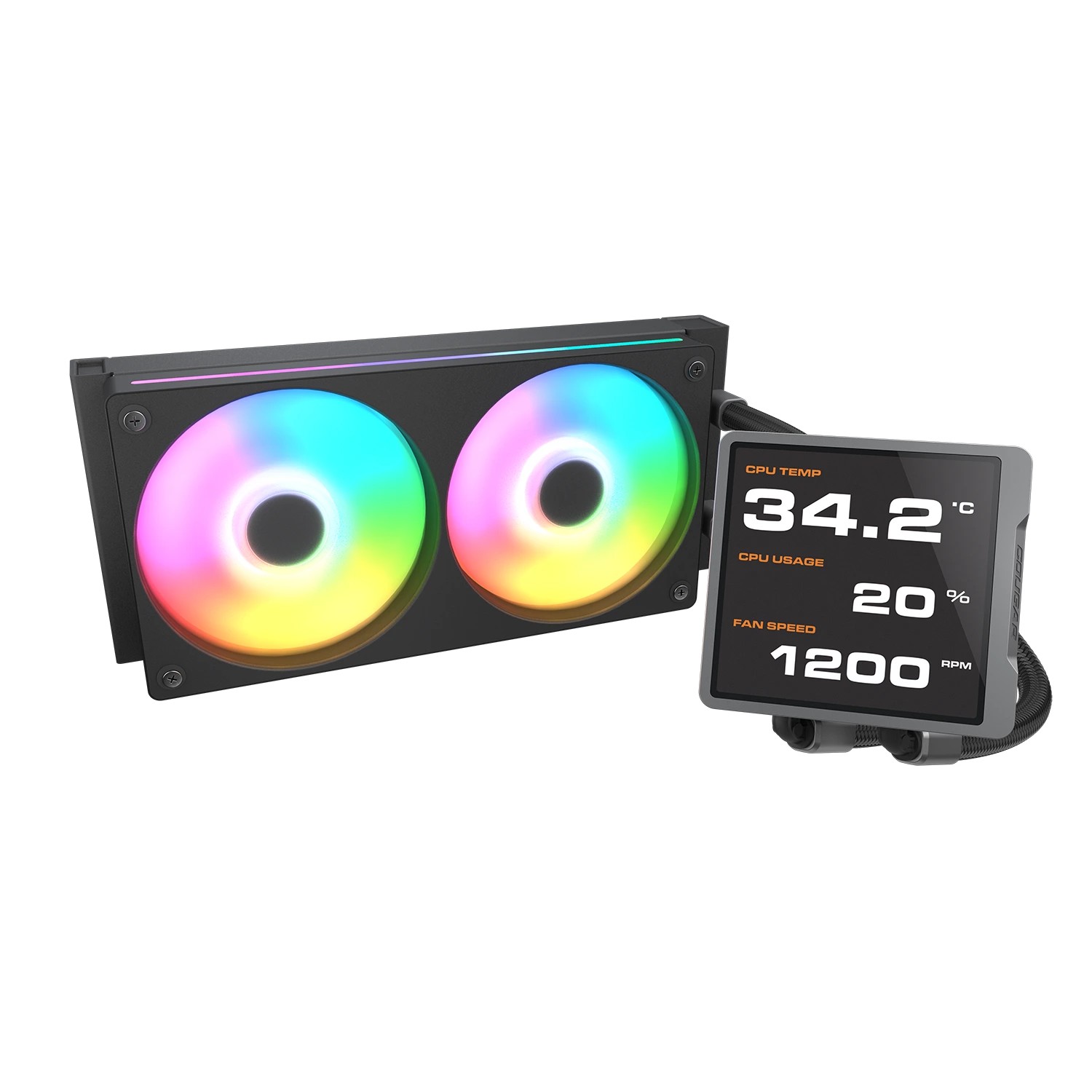 Cougar Poseidon Vistek Pro ARGB 240 AIO CPU Cooler (3.95" LCD) - additional product image 2