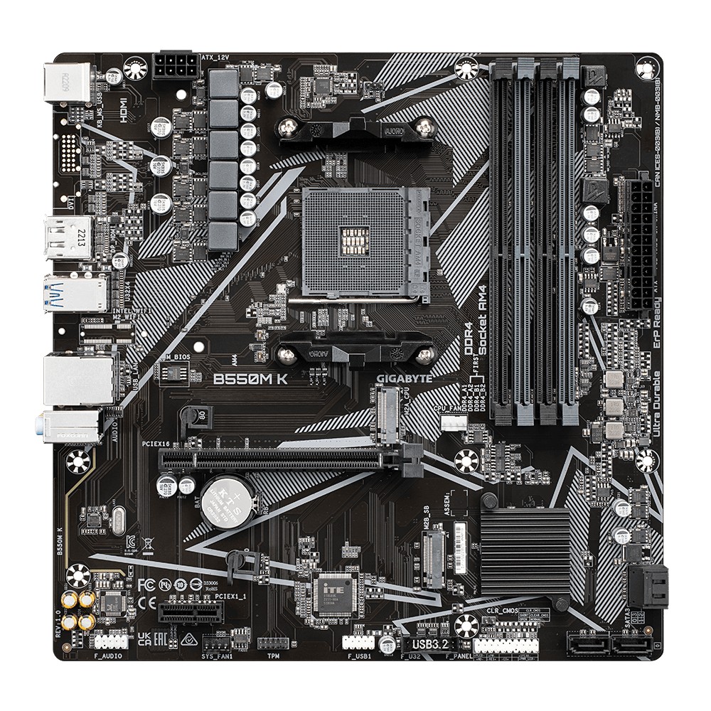 GIGABYTE AMD B550 Chipset for AMD AM4; 4x Dual DDR4; 2x M2; HDMI; DP; mATX - additional product image 3