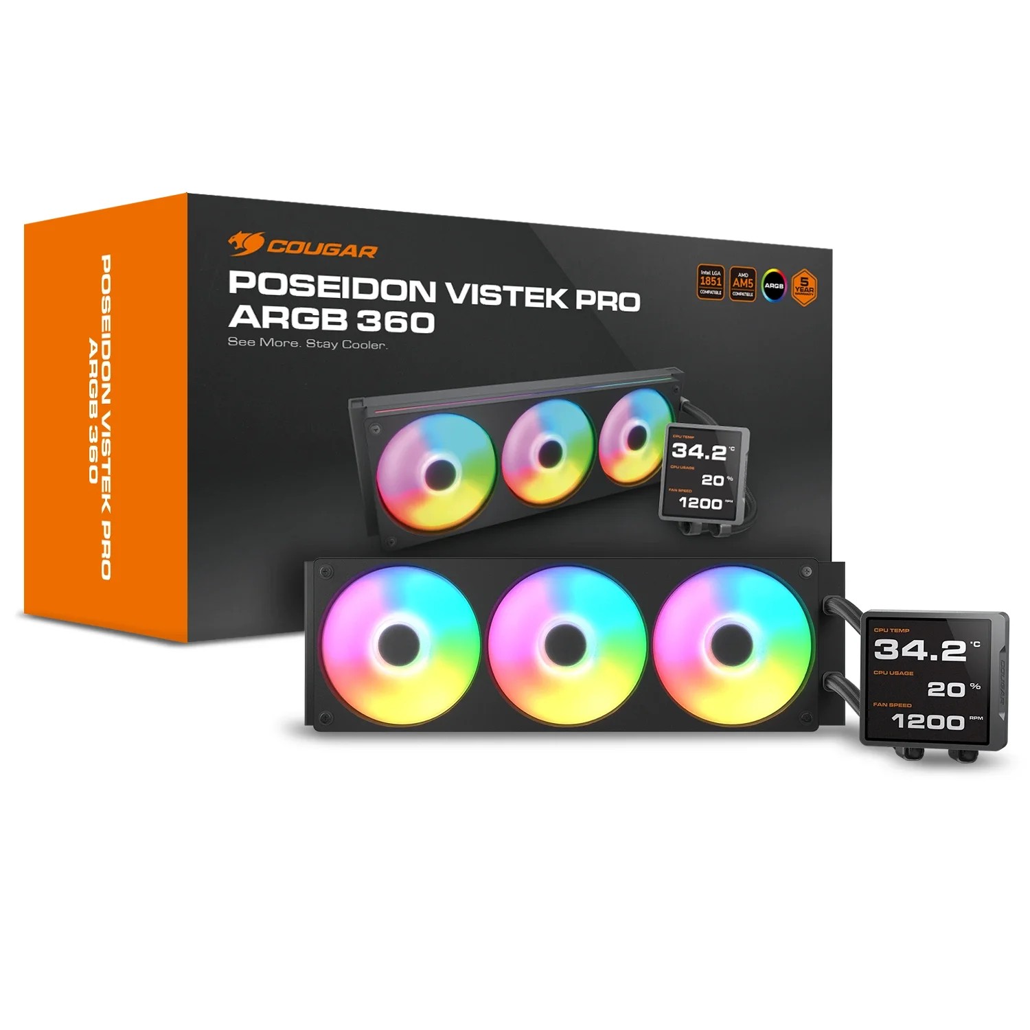 Cougar Liquid cooling Poseidon Vistek Pro ARGB 360 - COUGAR product image