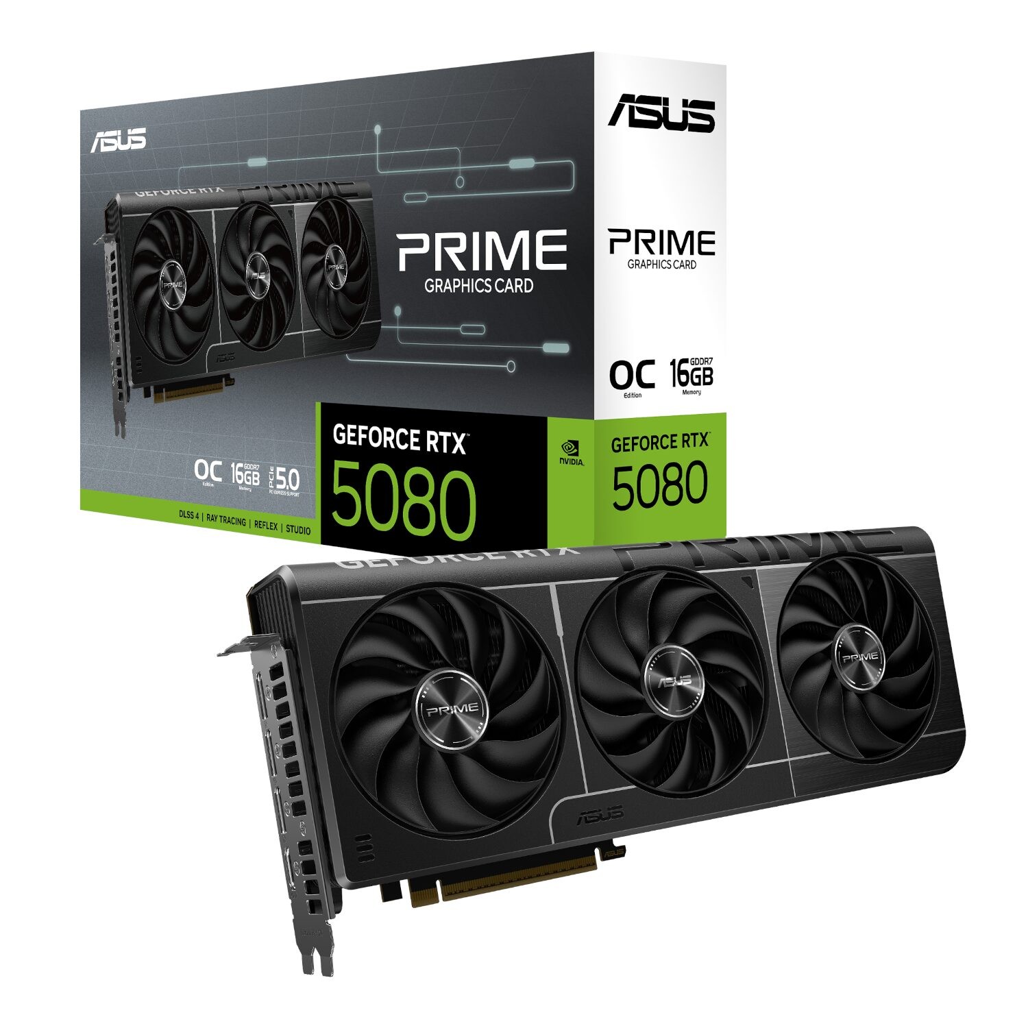 ASUS PRIME GeForce RTX 5080 16GB OC Edition GDDR7 Graphics Card - ASUS product image