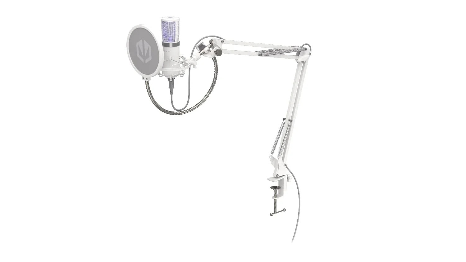 ENDORFY Solum Streaming Microphone Onyx White & Streaming Boom Arm White - ENDORFY product image