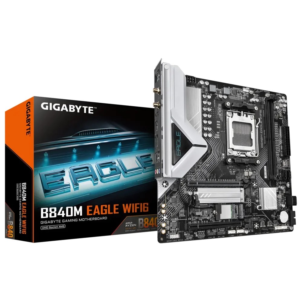 GIGABYTE AMD B840Chipset for AMD AM5; 2x Dual DDR5; 2x M2; 1x HDMI