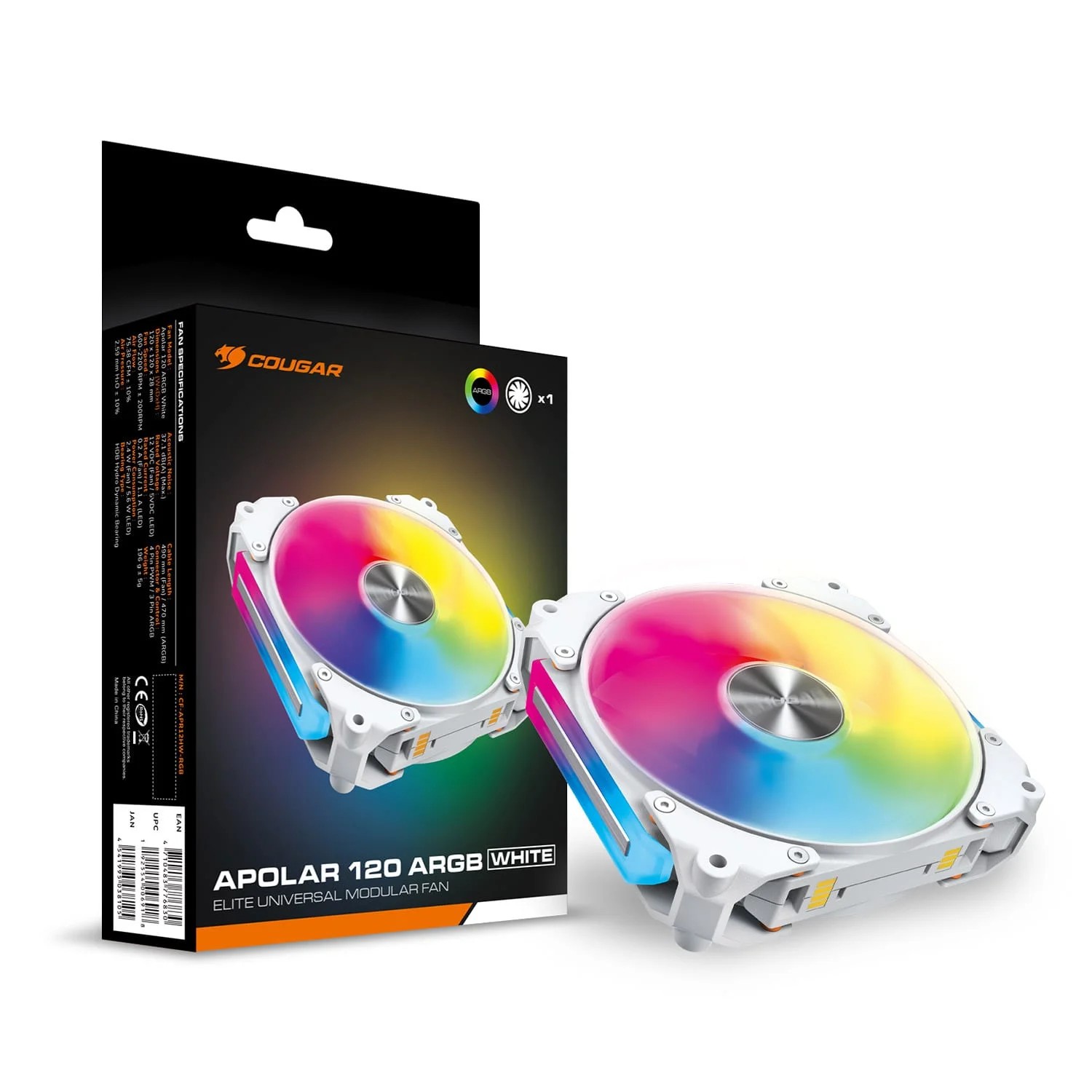 Cougar Apolar 120 ARGB (White) (Single Package) - COUGAR product image