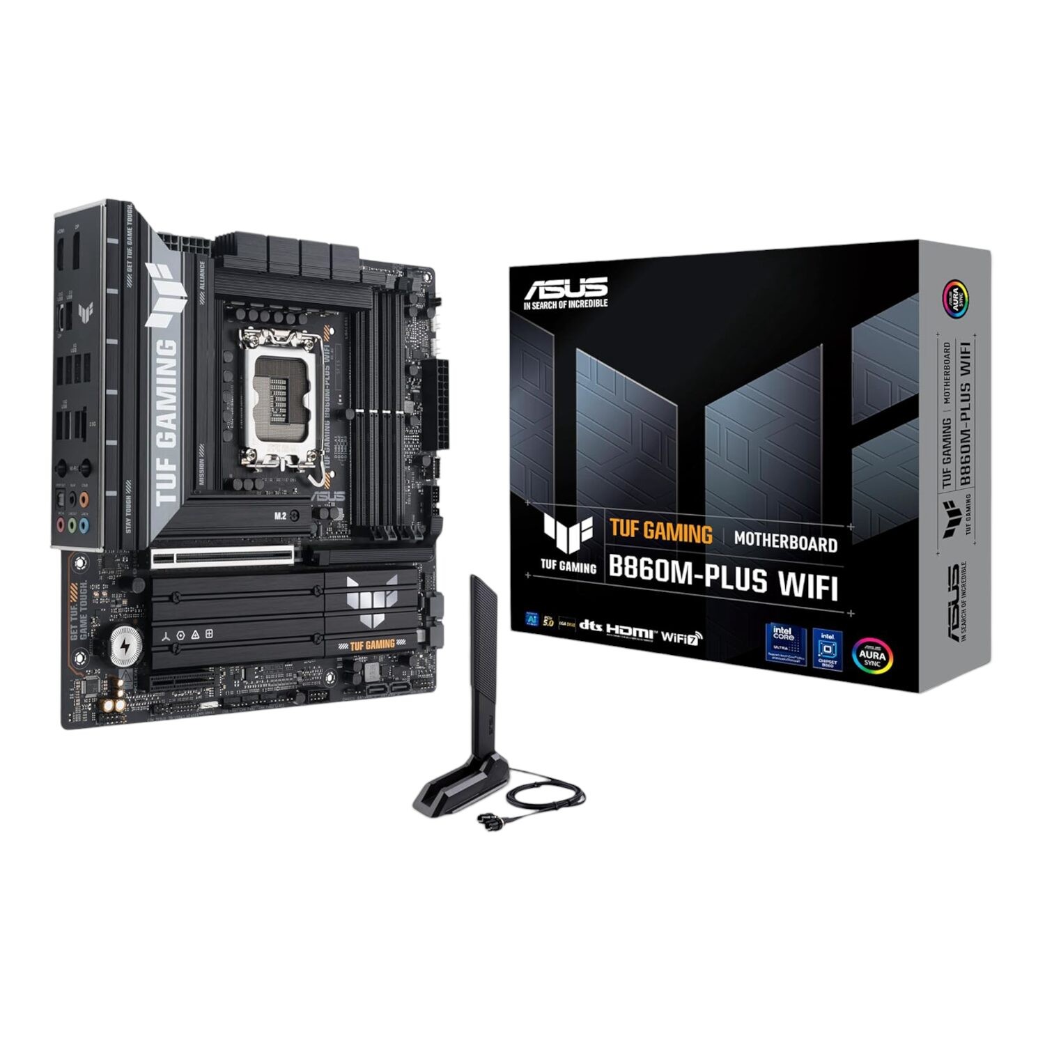 Asus TUF Gaming B860M-Plus Wi-Fi M-ATX Motherboard – Intel LGA1851, DDR5, PCIe 5.0. Wi-Fi 7 - ASUS product image