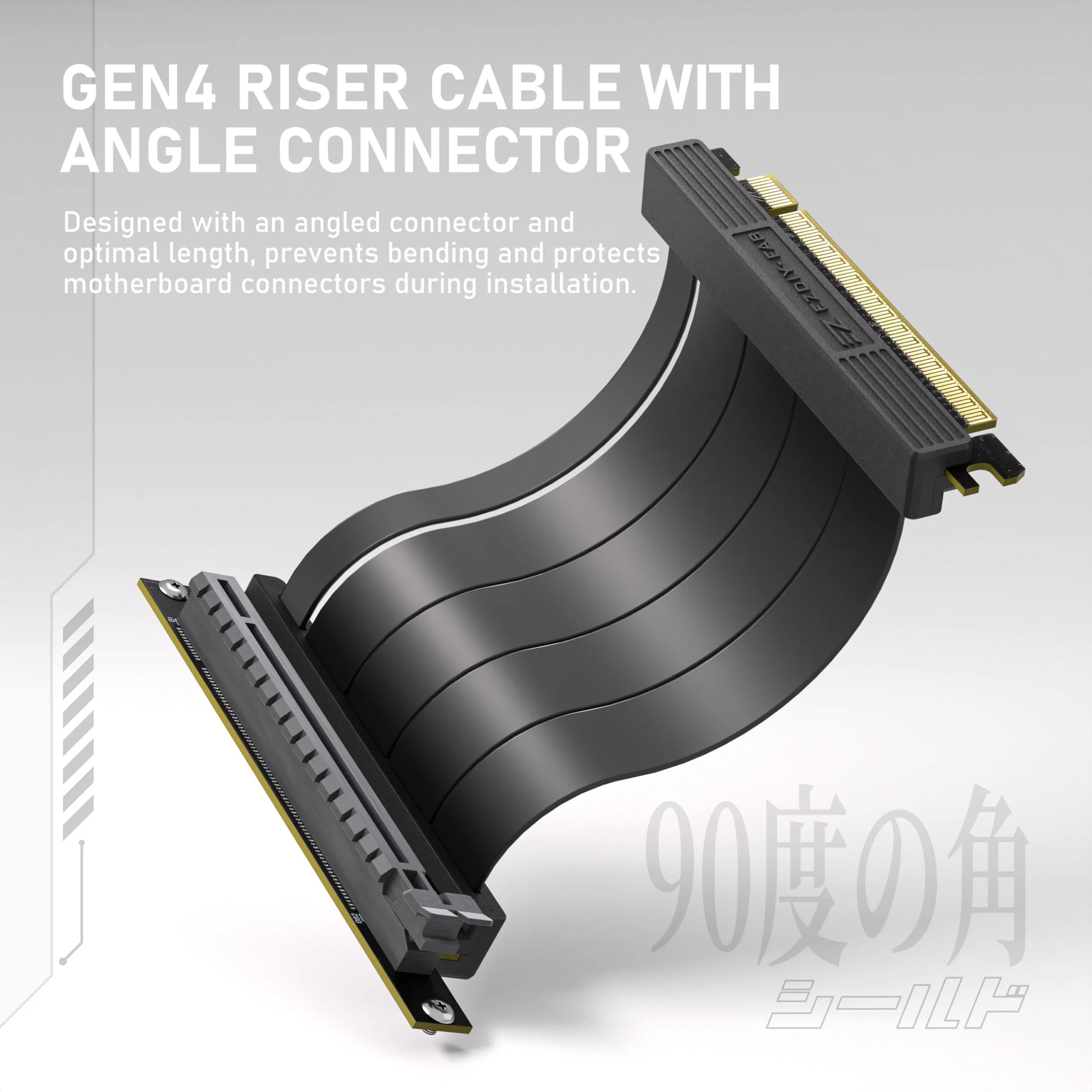 EZDIY Vertical GPU Mount with High-Speed PCIE 4.0 Riser Cable, ARGB Module, 115mm/4.52in Flexible Extension, 90 Degree Connector, Only Compatible to Full-Opened PCIe Slots-Black - additional product image 4