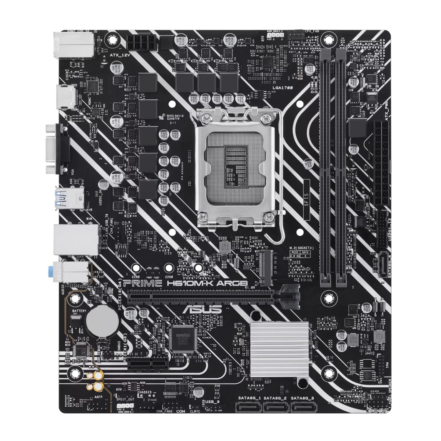 Asus PRIME H610M-K ARGB Intel LGA1700 M-ATX Motherboard - additional product image 2