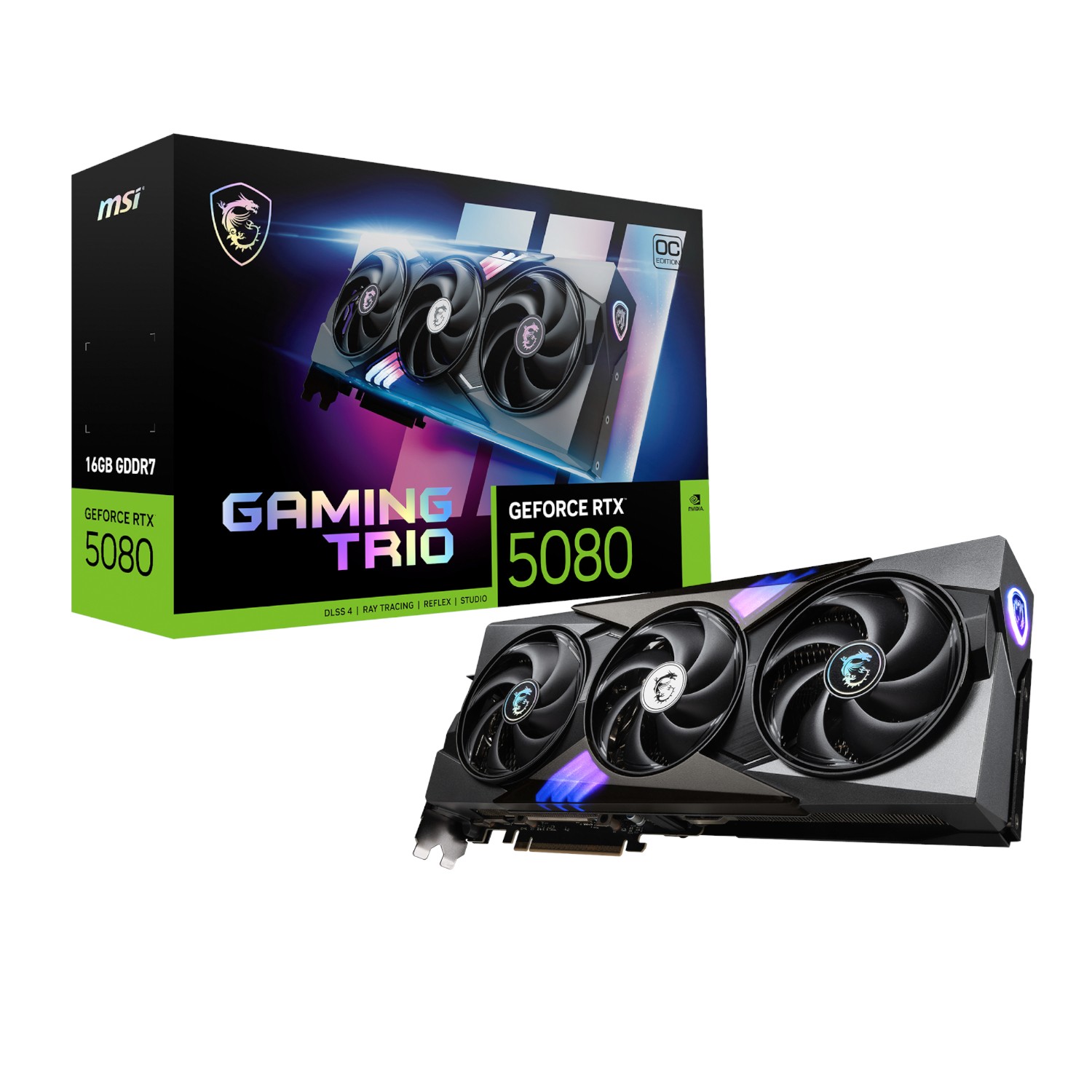 MSI GeForce RTX 5080 GAMING TRIO OC 16G Graphics Card - MSI product image