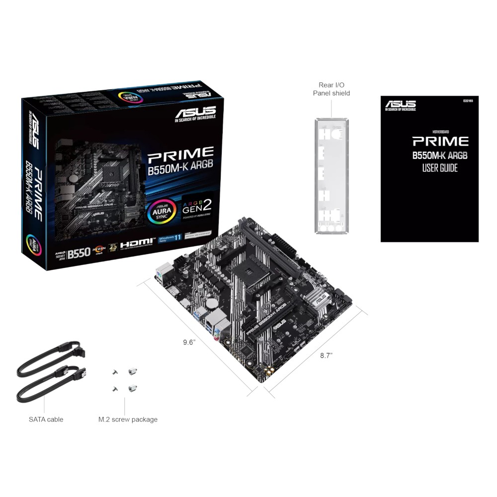 Asus PRIME B550M-K ARGB AM4 M-ATX Motherboard - additional product image 5