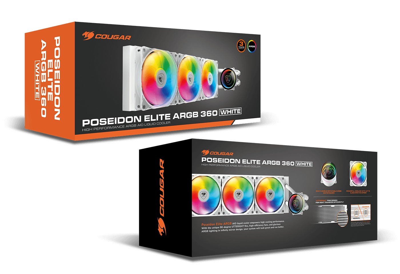 Cougar Poseidon Elite ARGB 360 AIO CPU Cooler (White | Infinity Mirror) - additional product image 6