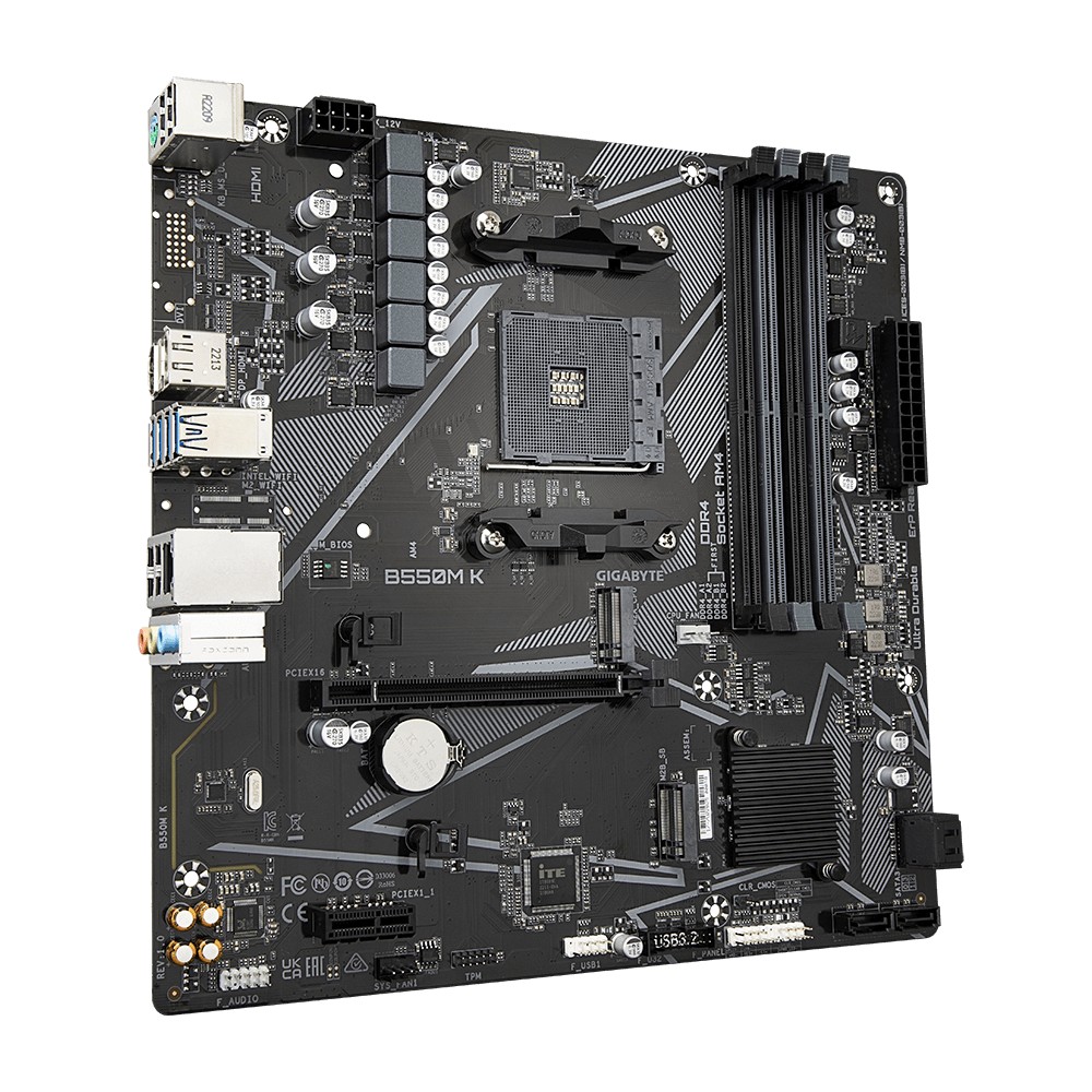 GIGABYTE AMD B550 Chipset for AMD AM4; 4x Dual DDR4; 2x M2; HDMI; DP; mATX - additional product image 2