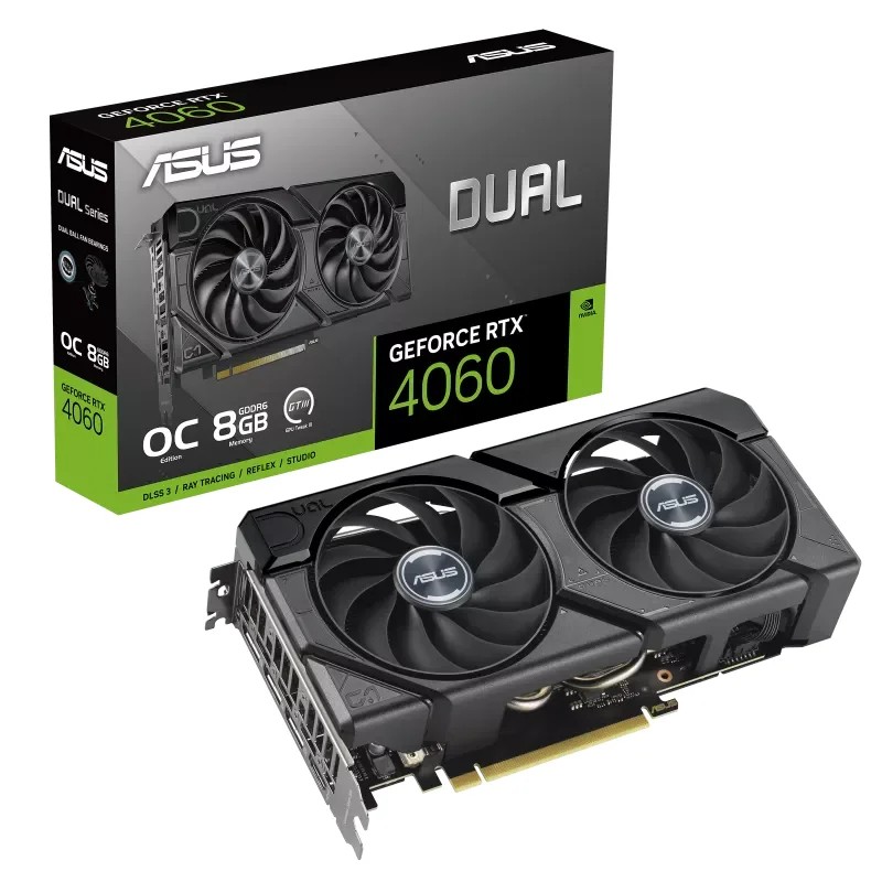 Asus Dual GeForce RTX 4060 EVO OC 8G GDDR6 Graphics Card
