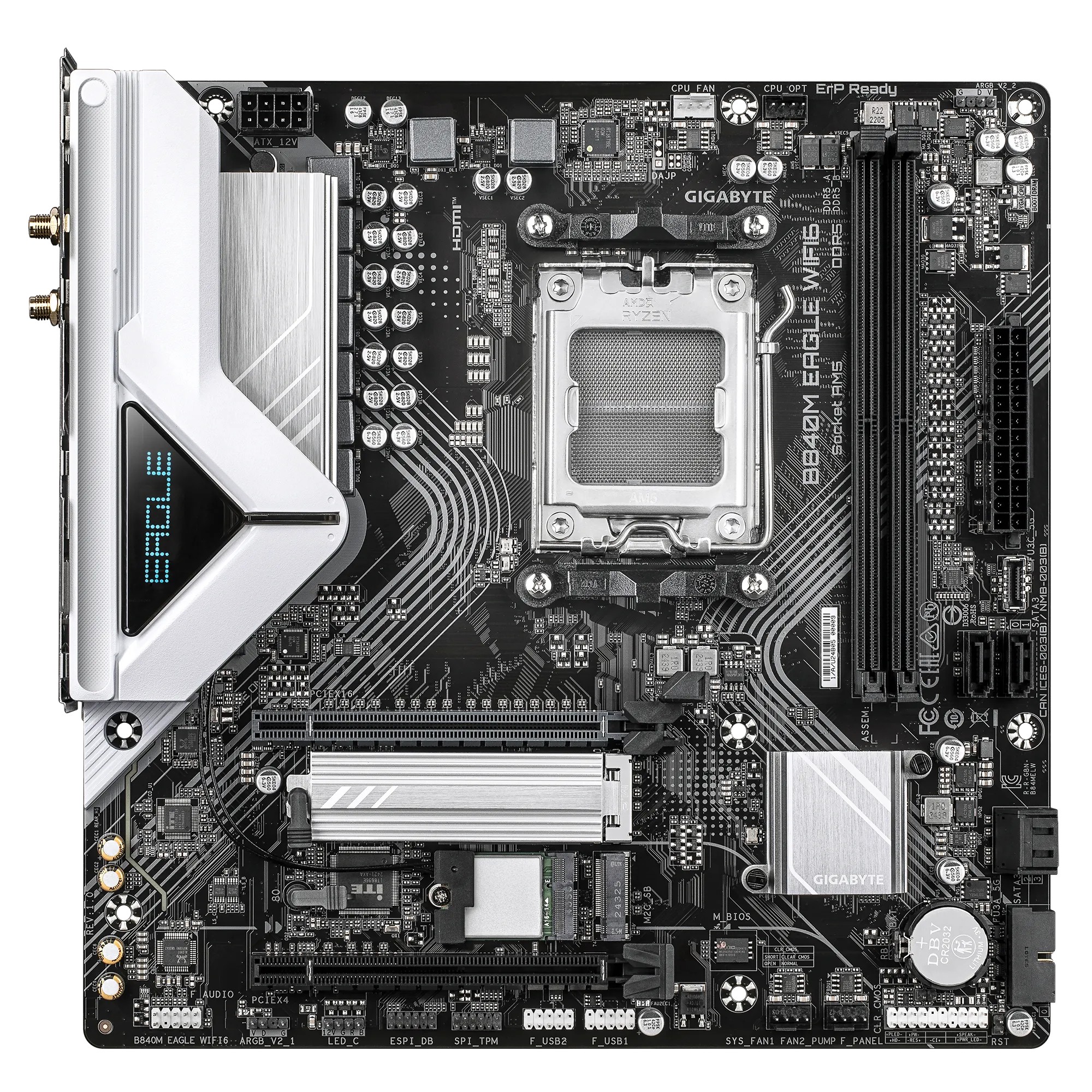 GIGABYTE AMD B840Chipset for AMD AM5; 2x Dual DDR5; 2x M2; 1x HDMI - additional product image 3