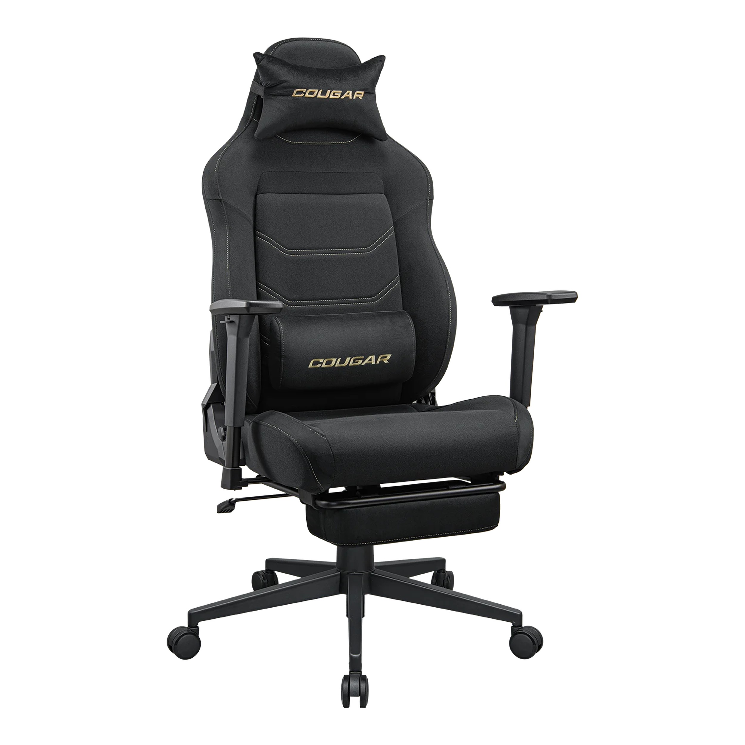 Cougar Explore Neo Royal Fabric Gaming Chair (Gold & Black | 120kg | 155-degree Recline) - additional product image 2