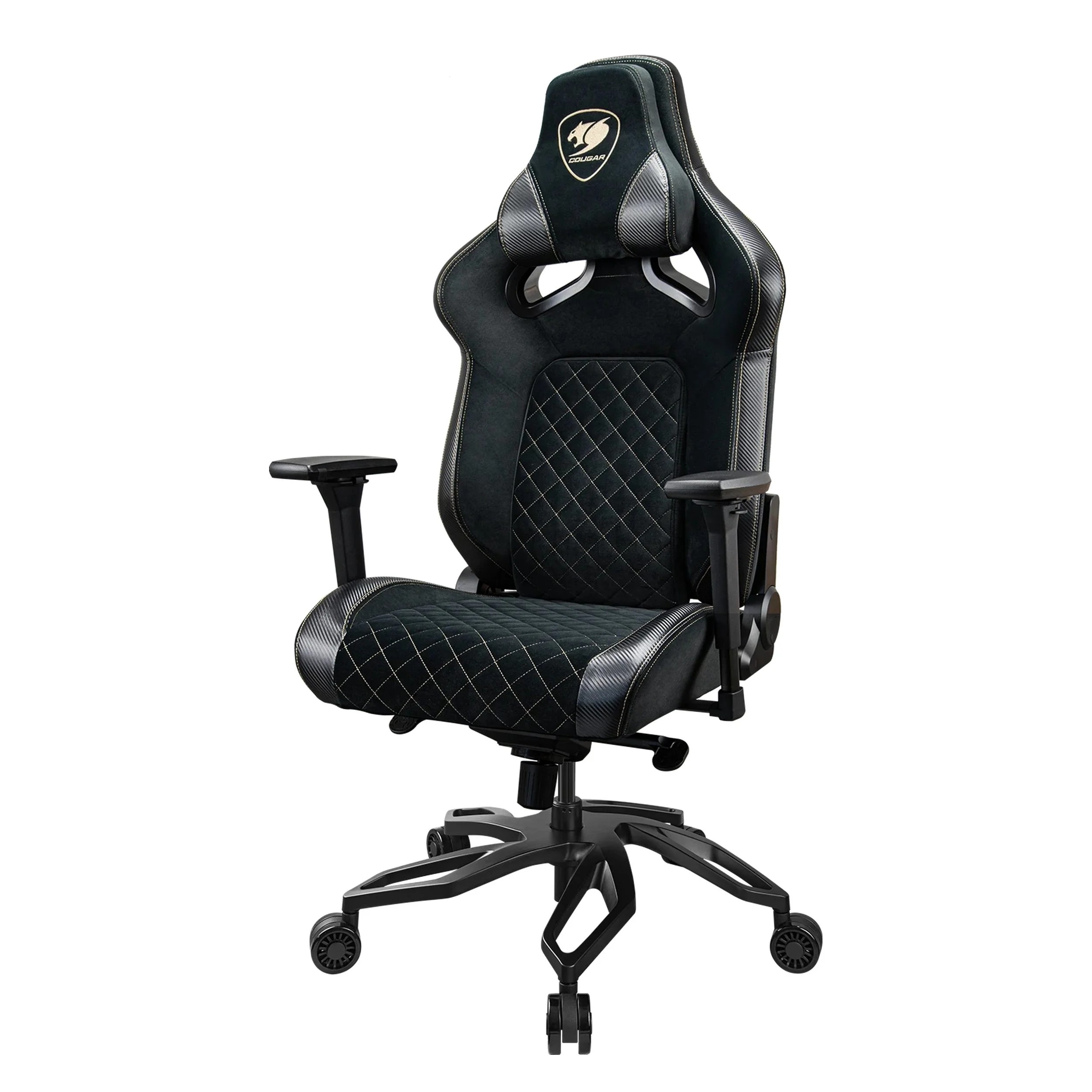 Cougar Titan Pro V2 Fabric Gaming Chair (Gold & Black | 160kg | 4D Armrests) - additional product image 2