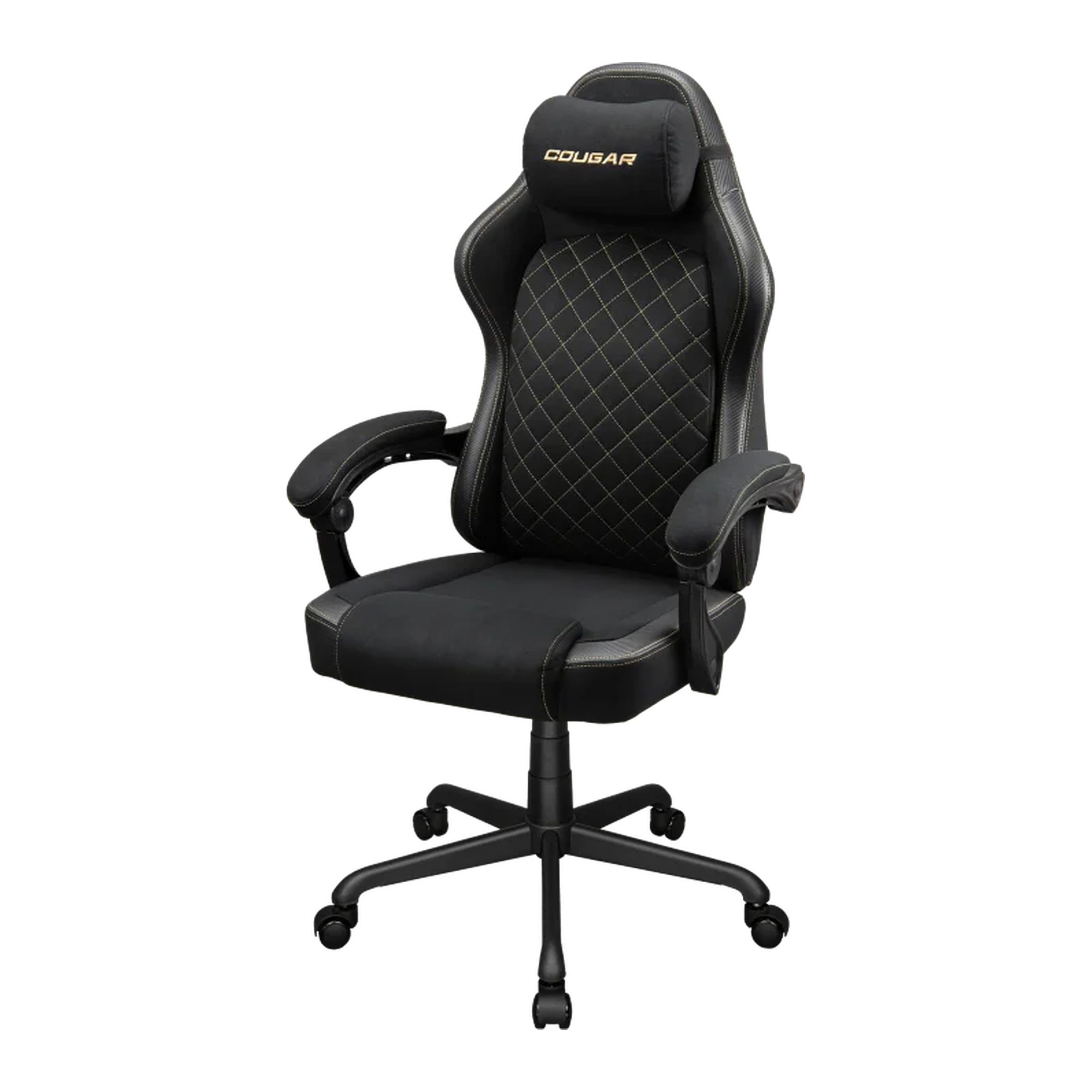 Cougar Fusion EX Fabric Gaming Chair (Gold & Black | 120kg | Dynamic Linkage Armrests) - additional product image 3