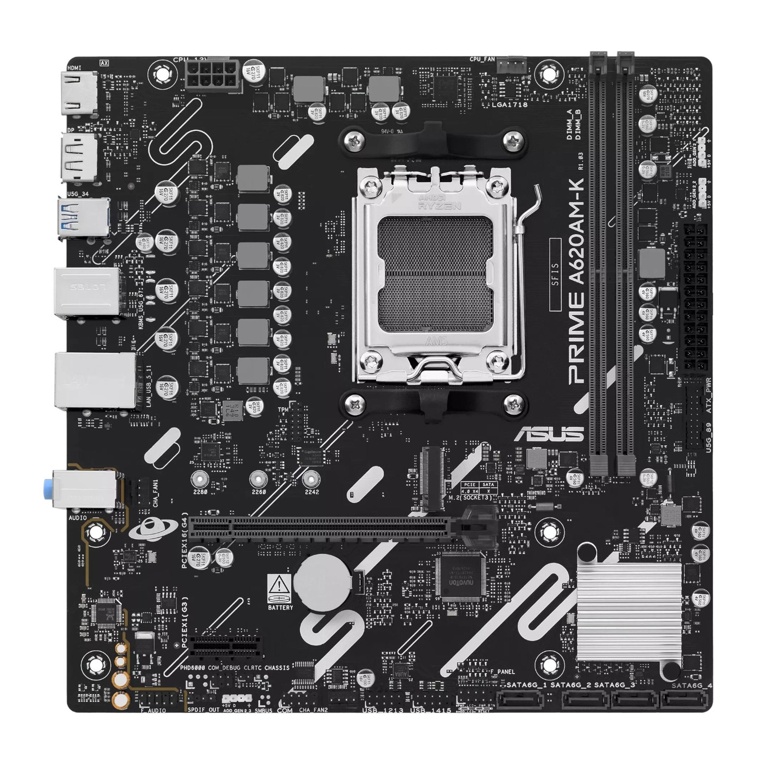 ASUS Motherboard/mATX/AM5/DDR5/2xDIMM/Max.128GB/1xPCIe4x16/1xPCIe3x1/ 1xM.2/4xSATA/1xDP/1xHDMI. - additional product image 2