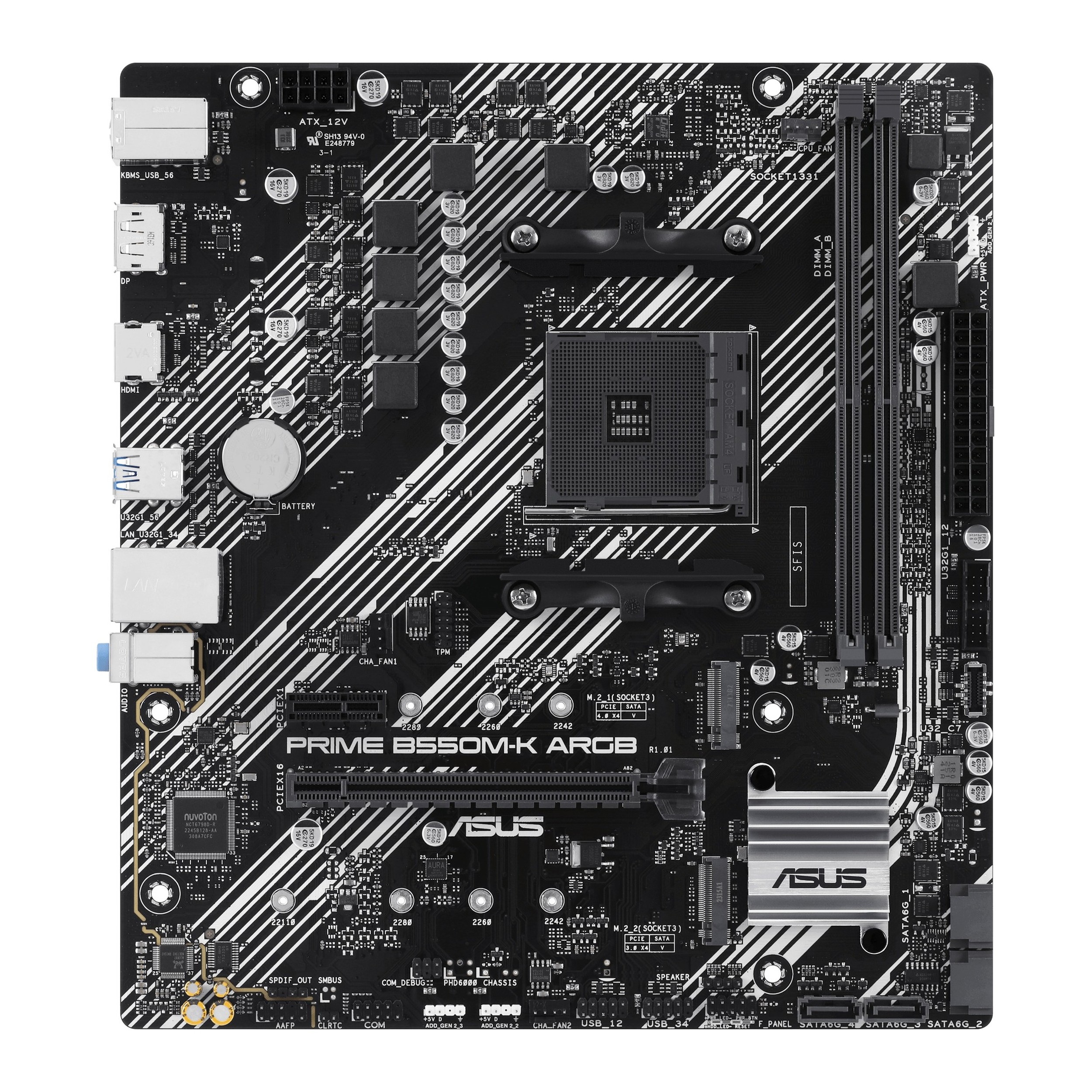 ASUS Motherboard/mATX/AM4/DDR4/2xDIMM/Max.64GB/1xPCIe 4x16/1x PCIe3x16/1xPCIe3x1/2xM.2/4xSATA/1xDP/1xHDMI/RAID. - ASUS product image