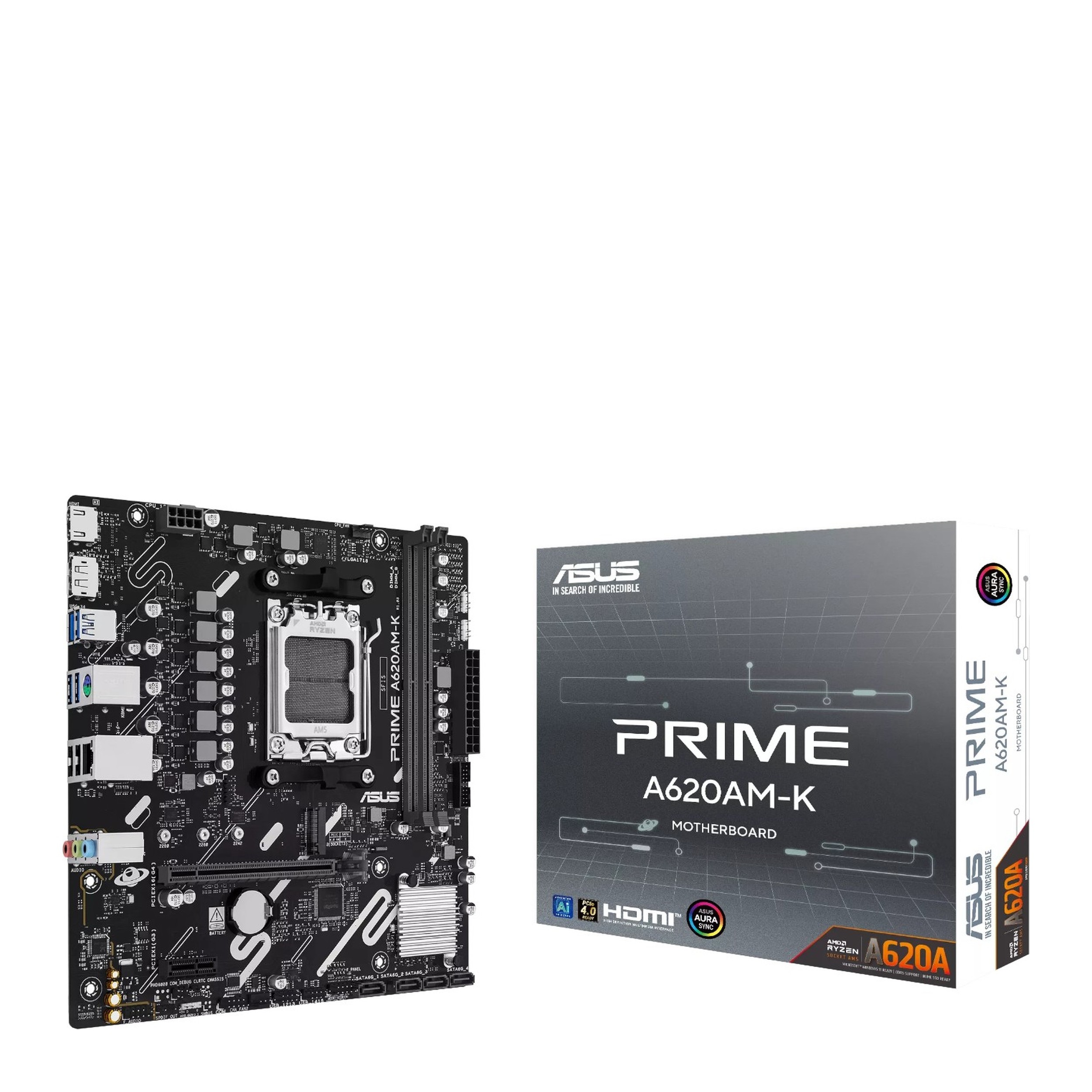 ASUS Motherboard/mATX/AM5/DDR5/2xDIMM/Max.128GB/1xPCIe4x16/1xPCIe3x1/ 1xM.2/4xSATA/1xDP/1xHDMI. - ASUS product image
