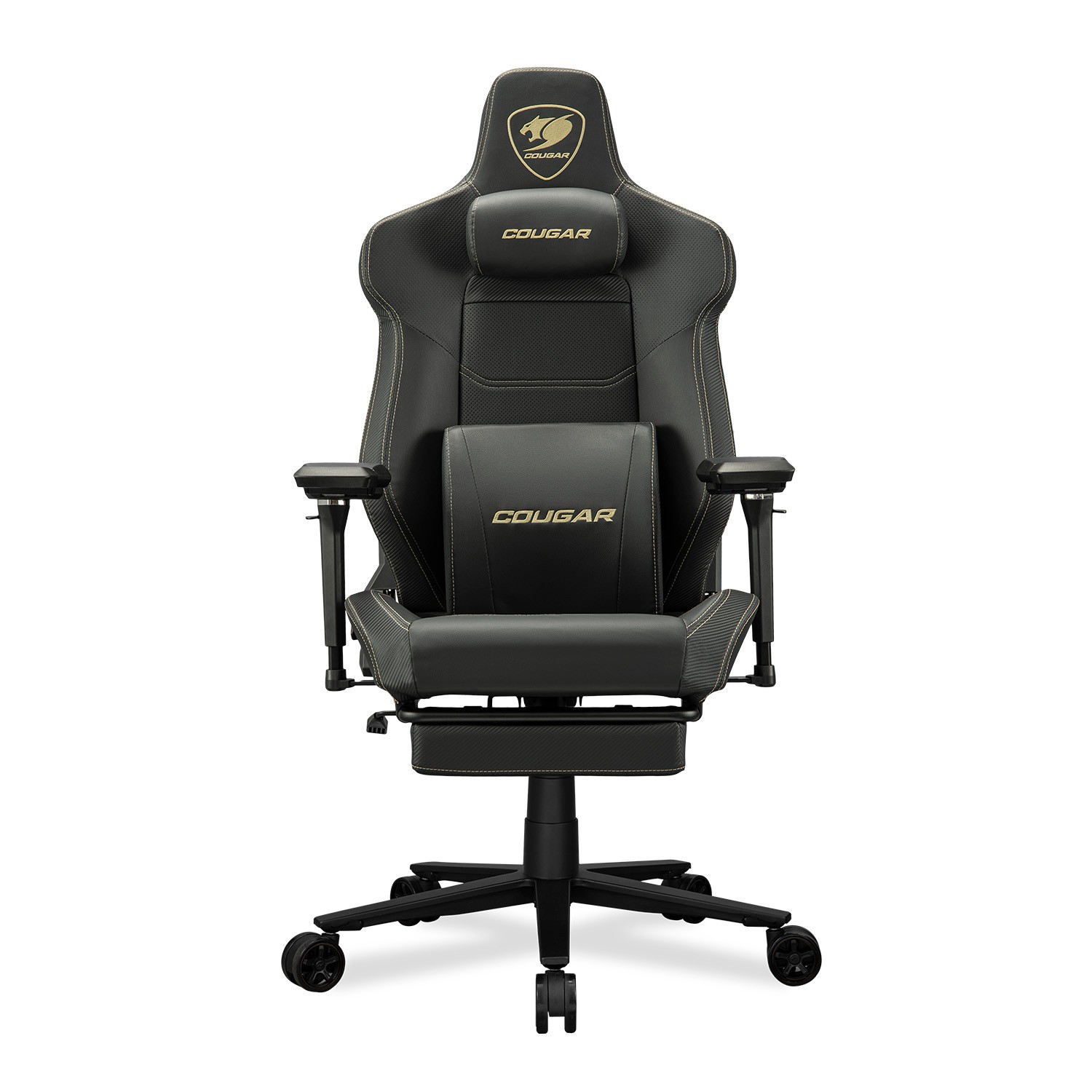 Cougar Armor EVO M GOLD | Gaming Chair with 5D Armrests & Footrest | Gold/Black