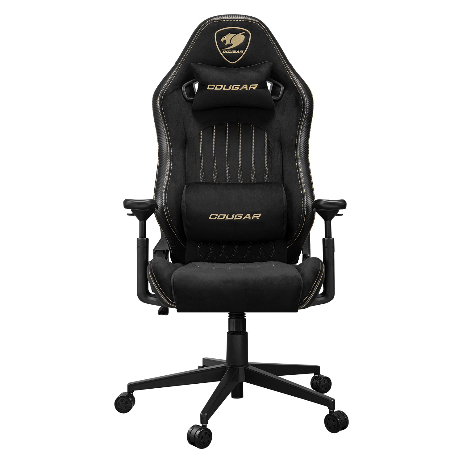 Cougar Explore Royal F | Velvet & PVC Leather Gaming Chair | Orange/Black