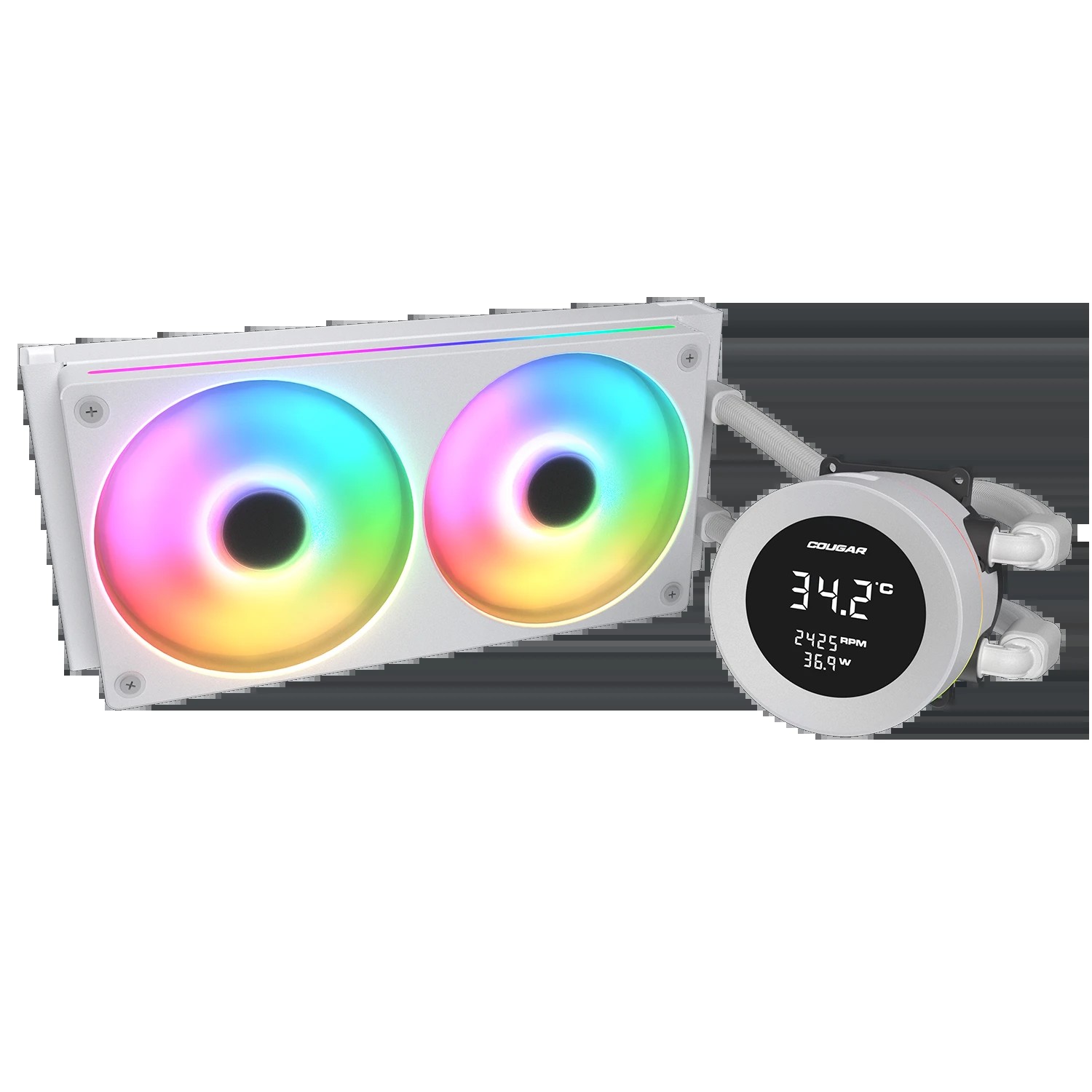 Cougar Poseidon Vistek 240mm CPU Cooler | White ARGB Display - COUGAR product image