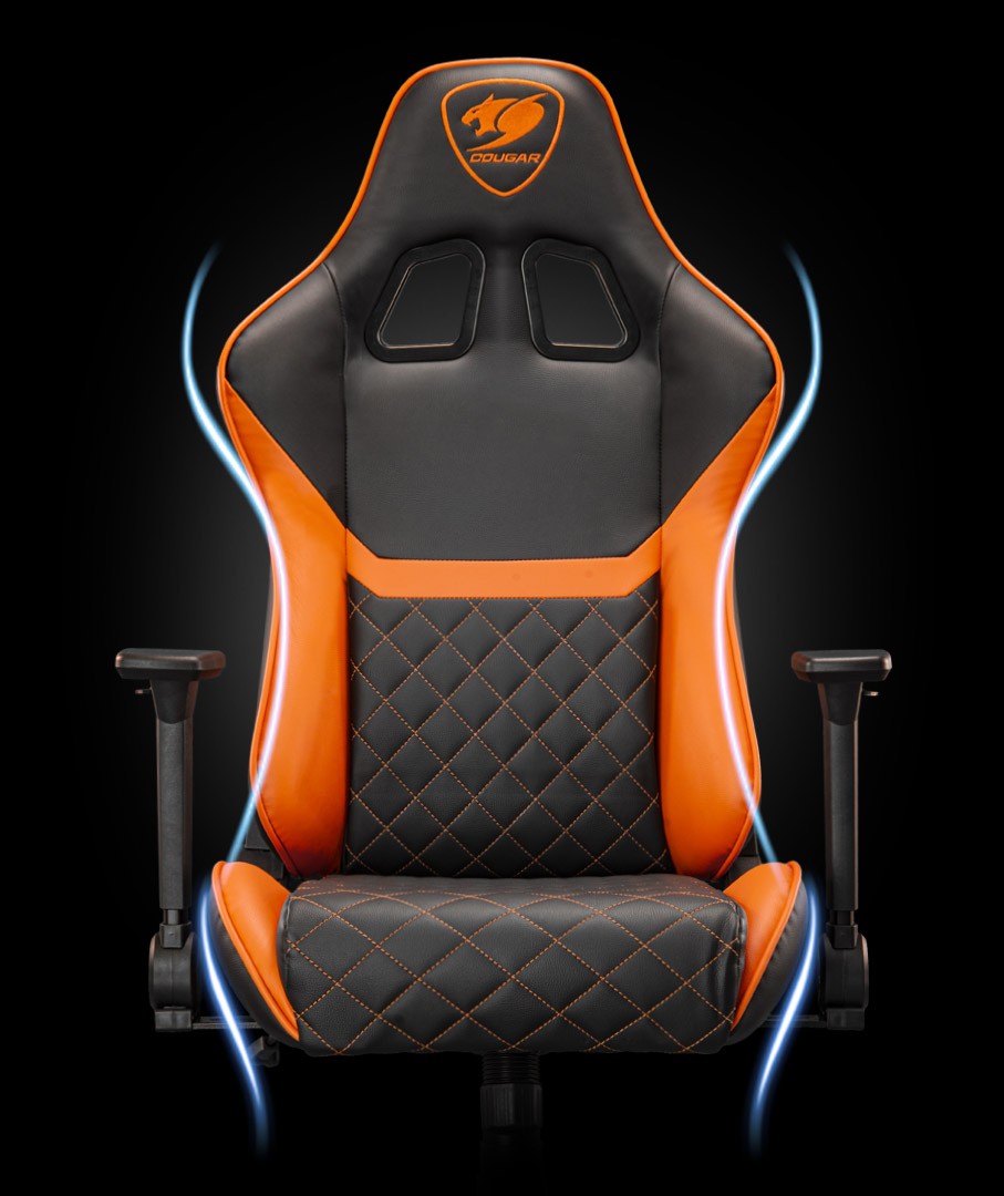 Cougar Armor One V2 Fabric Gaming Chair (Black/Orange) - additional product image 9